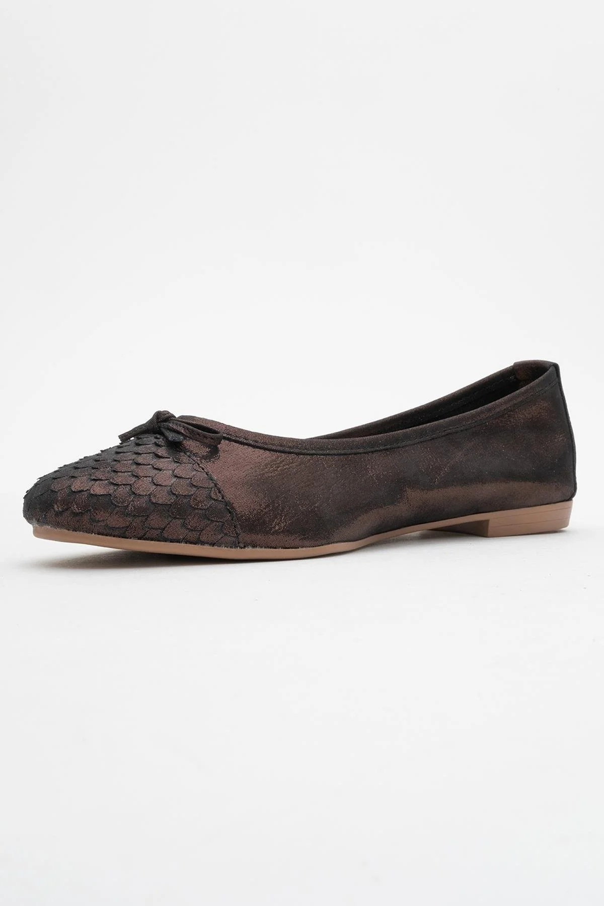 02 - Copper Metallic Genuine Leather Ballet Flat (Women) - Image 4