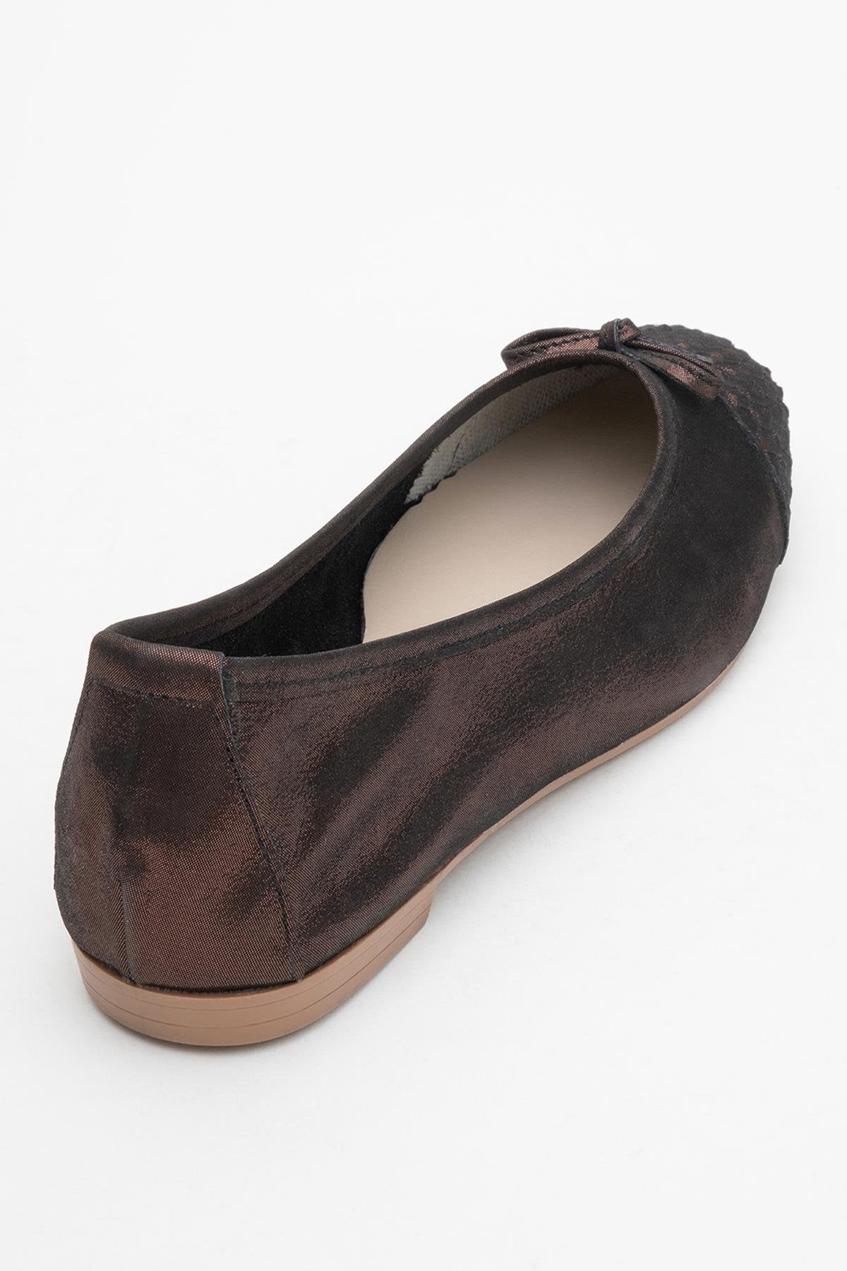 02 - Copper Metallic Genuine Leather Ballet Flat (Women) - Image 5