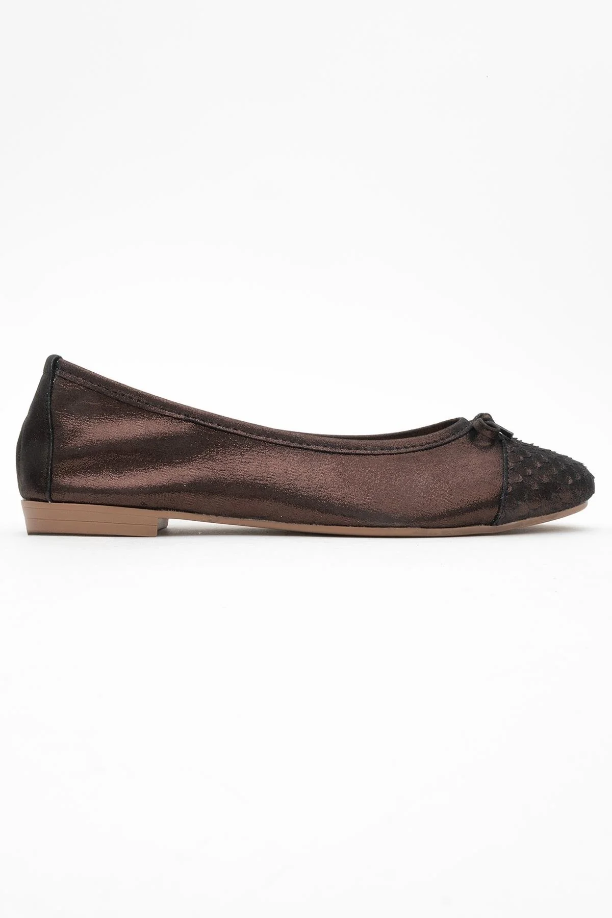 02 - Copper Metallic Genuine Leather Ballet Flat (Women) - Image 6