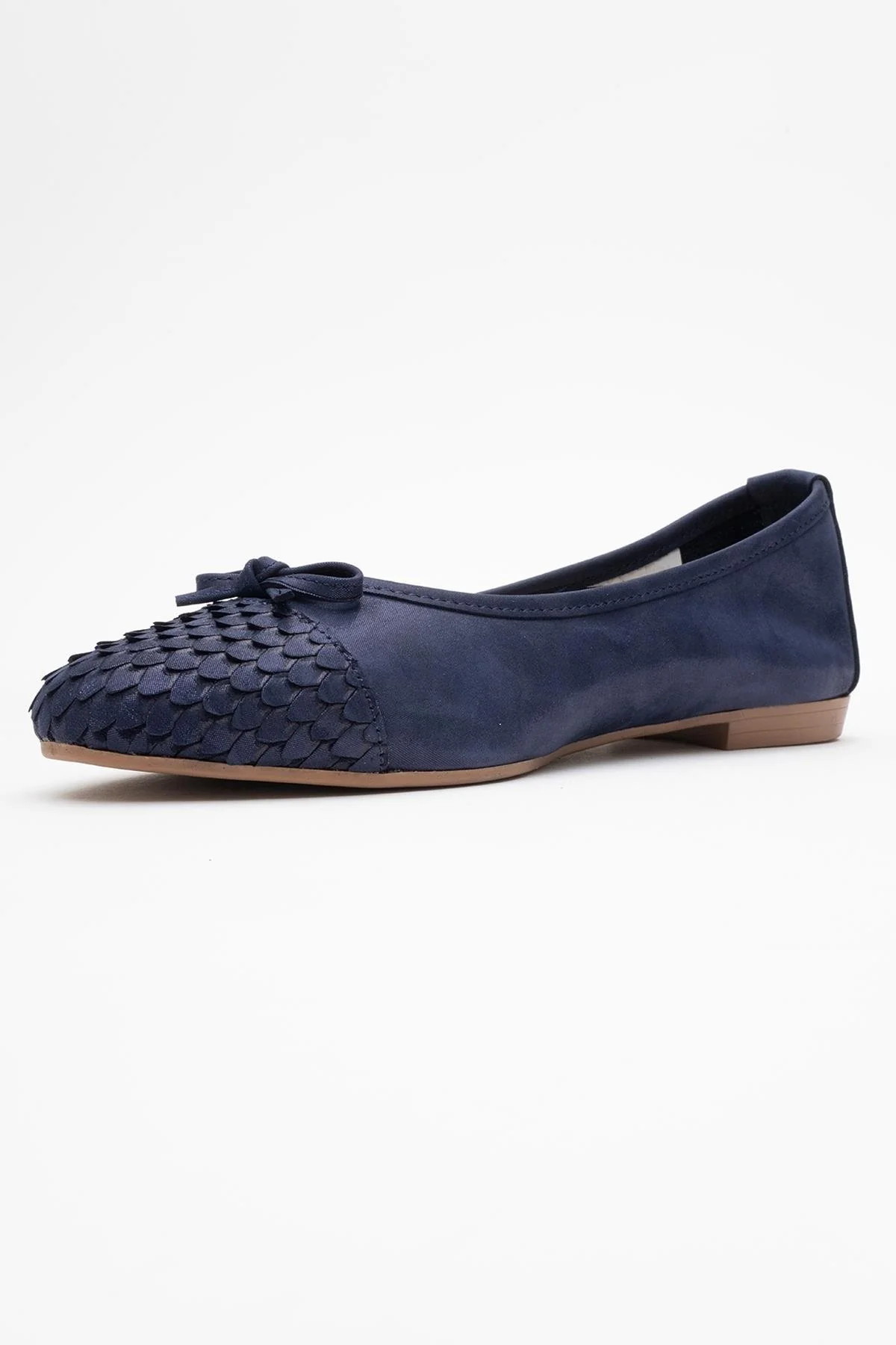 02 - Navy Glitter Genuine Leather Ballet Flat (Women) - Image 4