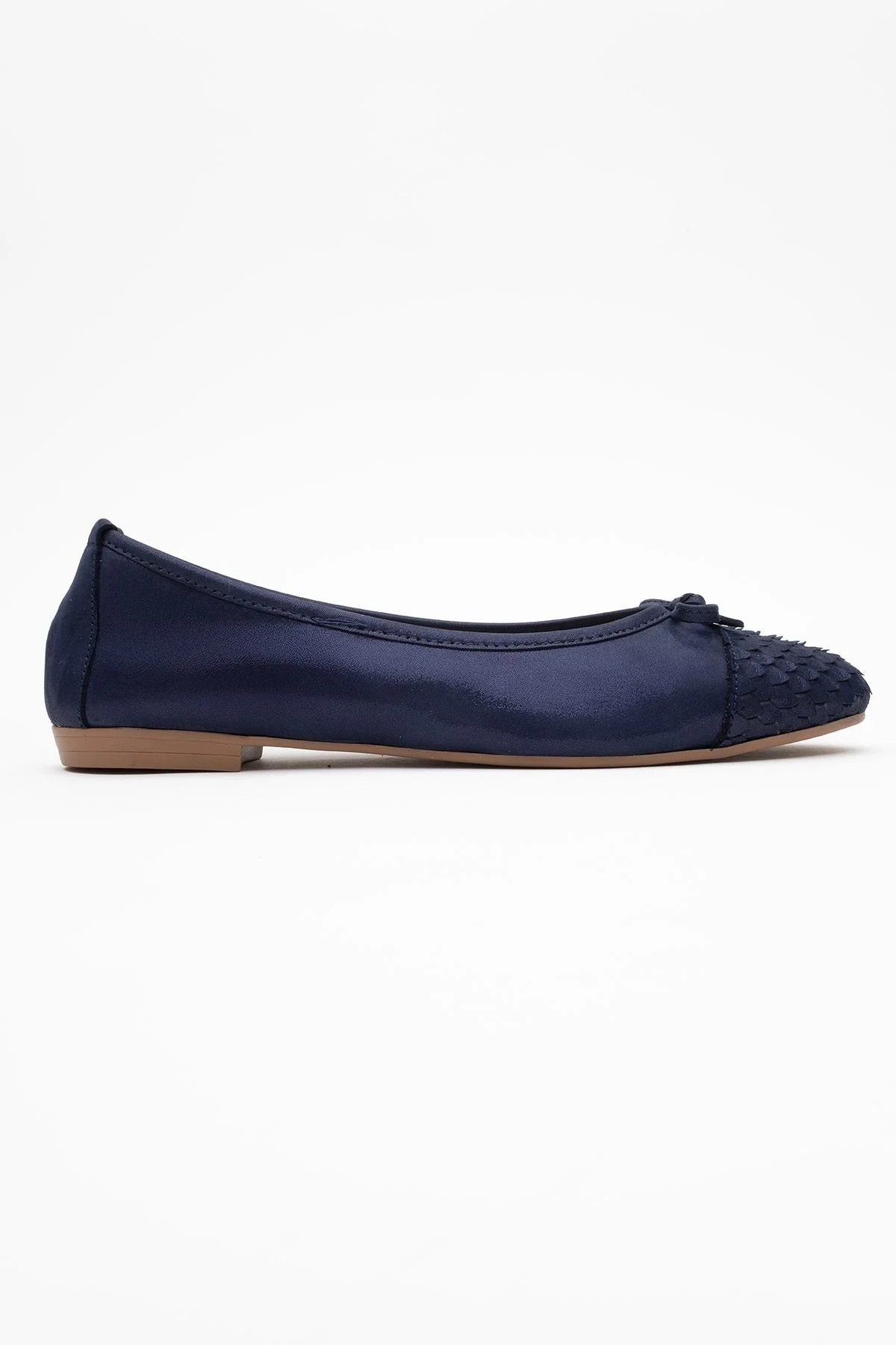 02 - Navy Glitter Genuine Leather Ballet Flat (Women) - Image 6