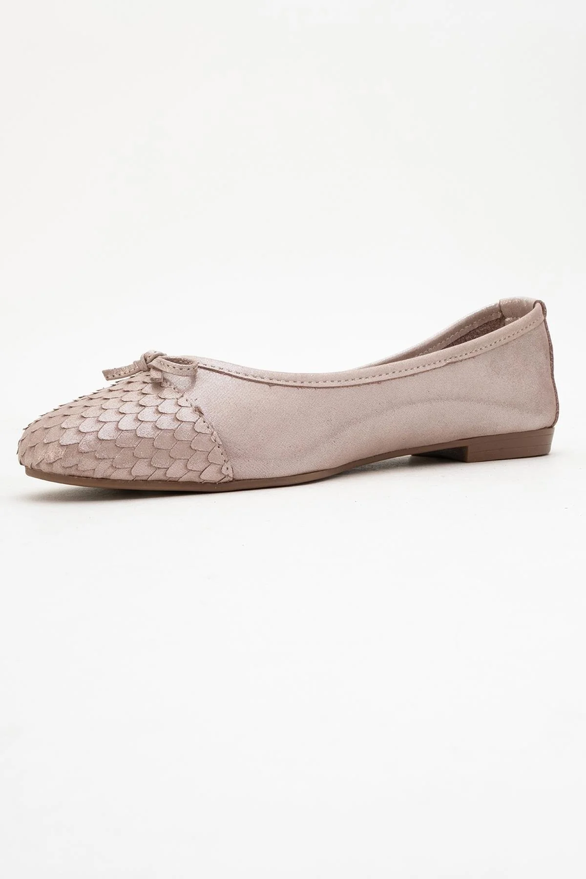 02 - Taupe Genuine Leather Ballet Flat (Women) - Image 4