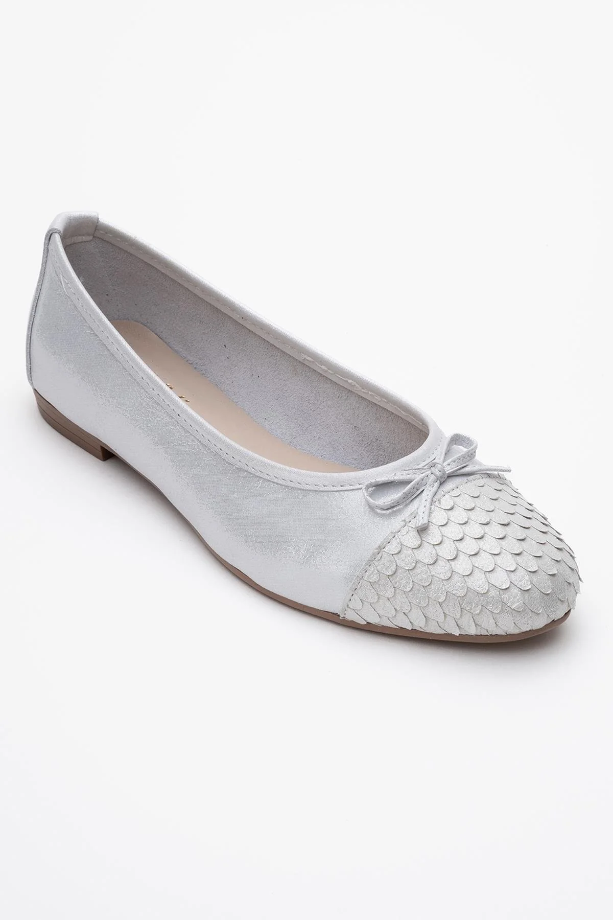 02 - White Genuine Leather Ballet Flat (Women) - Image 3
