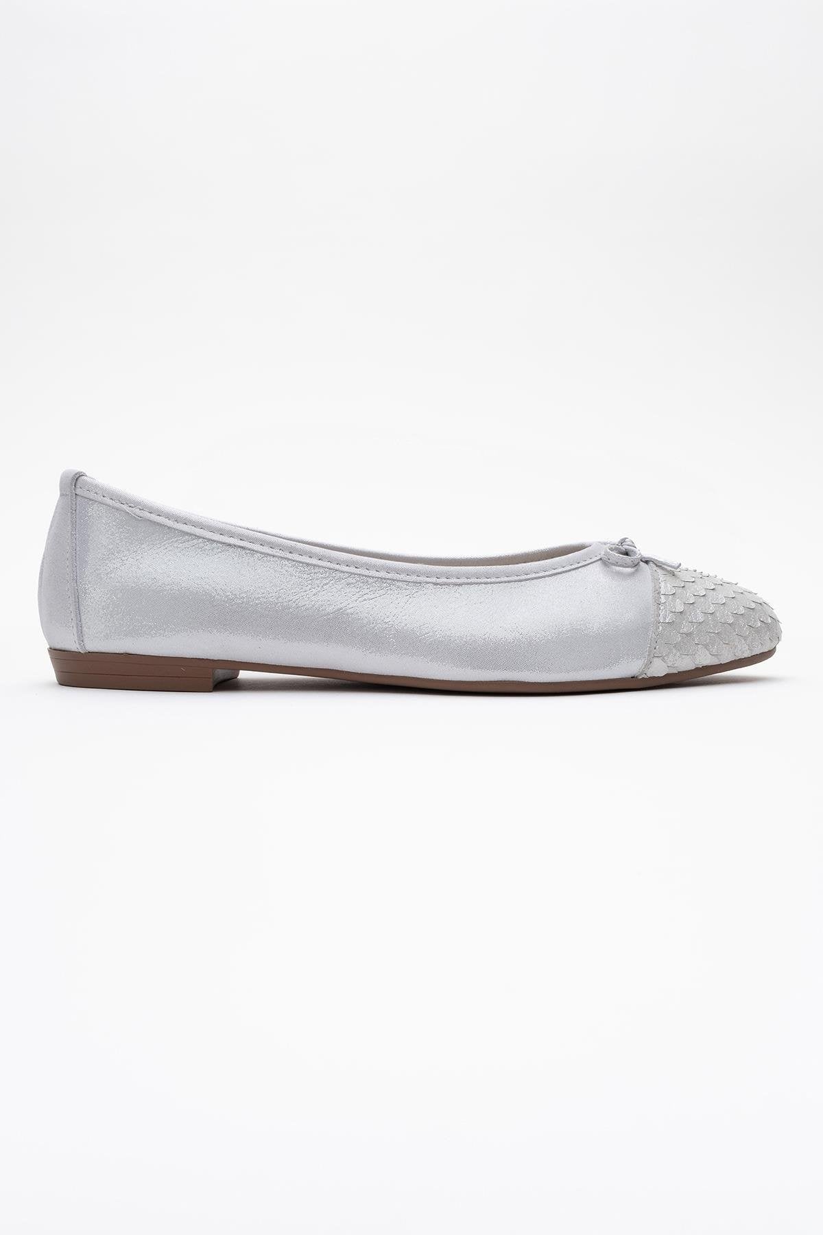 02 - White Genuine Leather Ballet Flat (Women) - Image 6