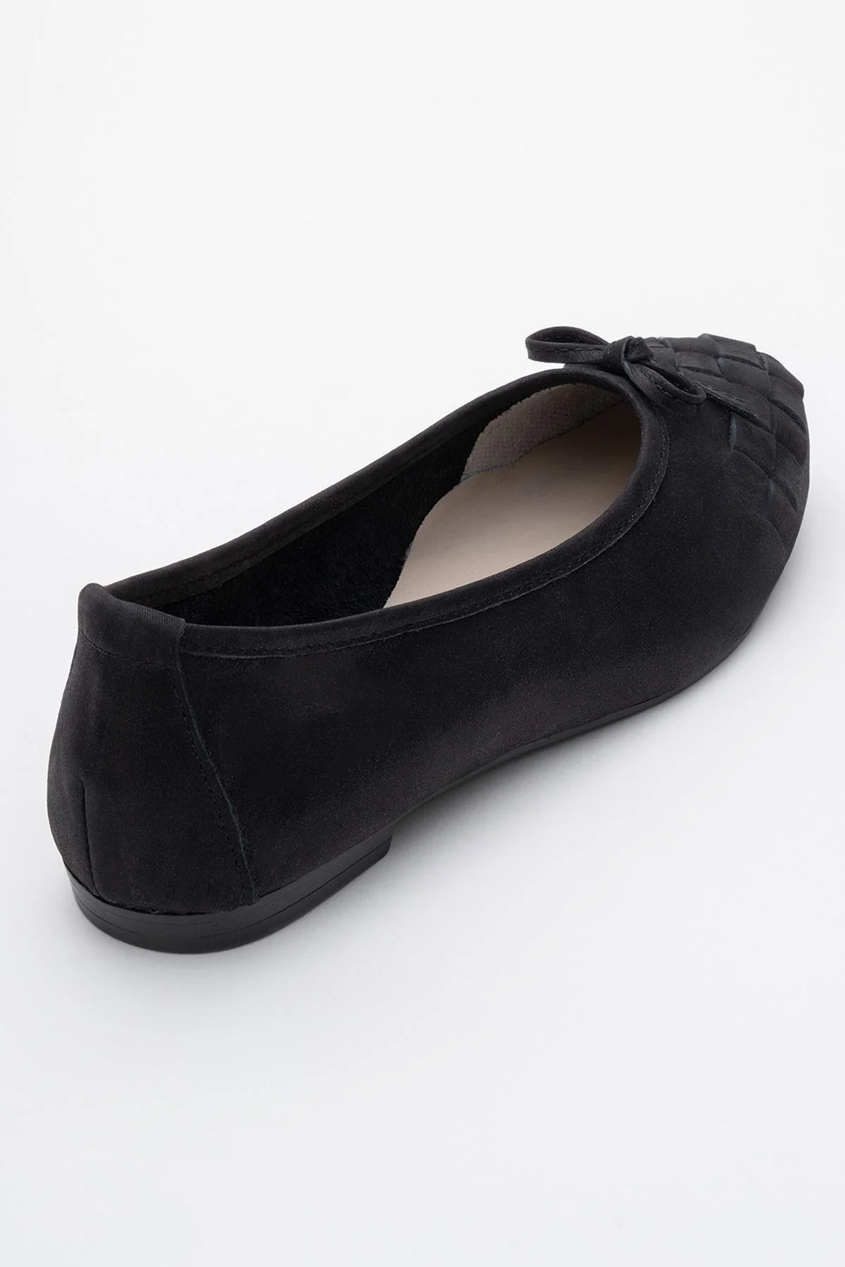 03 - Black Glitter Genuine Leather Ballet Flat (Women) - Image 5