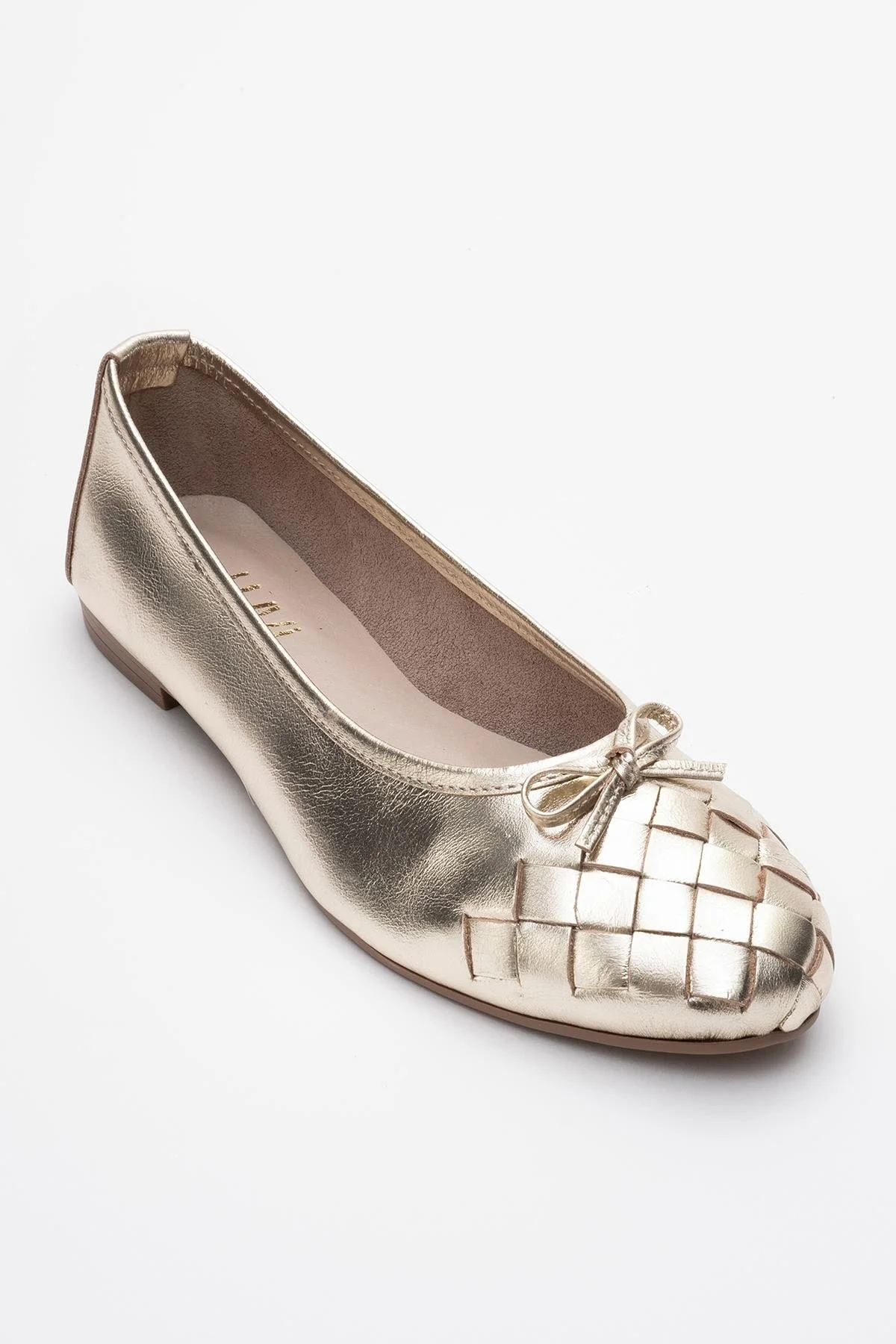 03 - Gold Genuine Leather Ballet Flat (Women) - Image 3