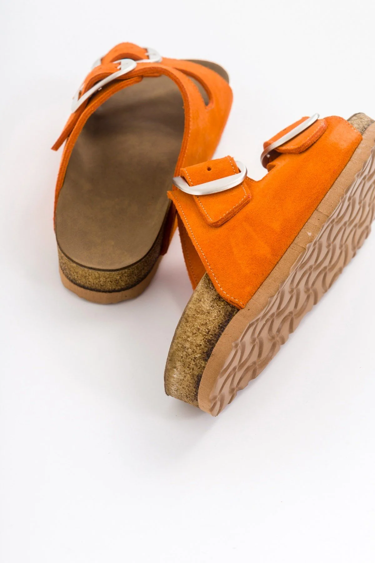101 - Orange Suede Genuine Leather Slipper (Women) - Image 5