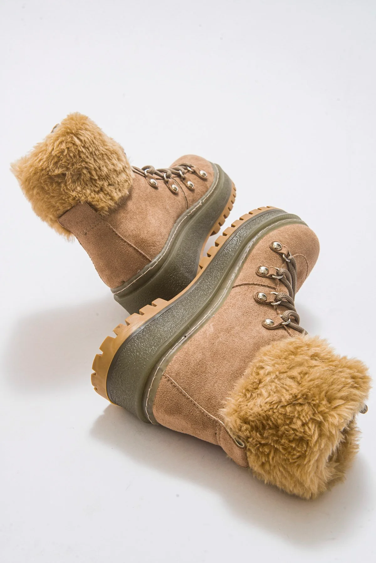 4010 - Beige Suede Boot (Women) - Image 5