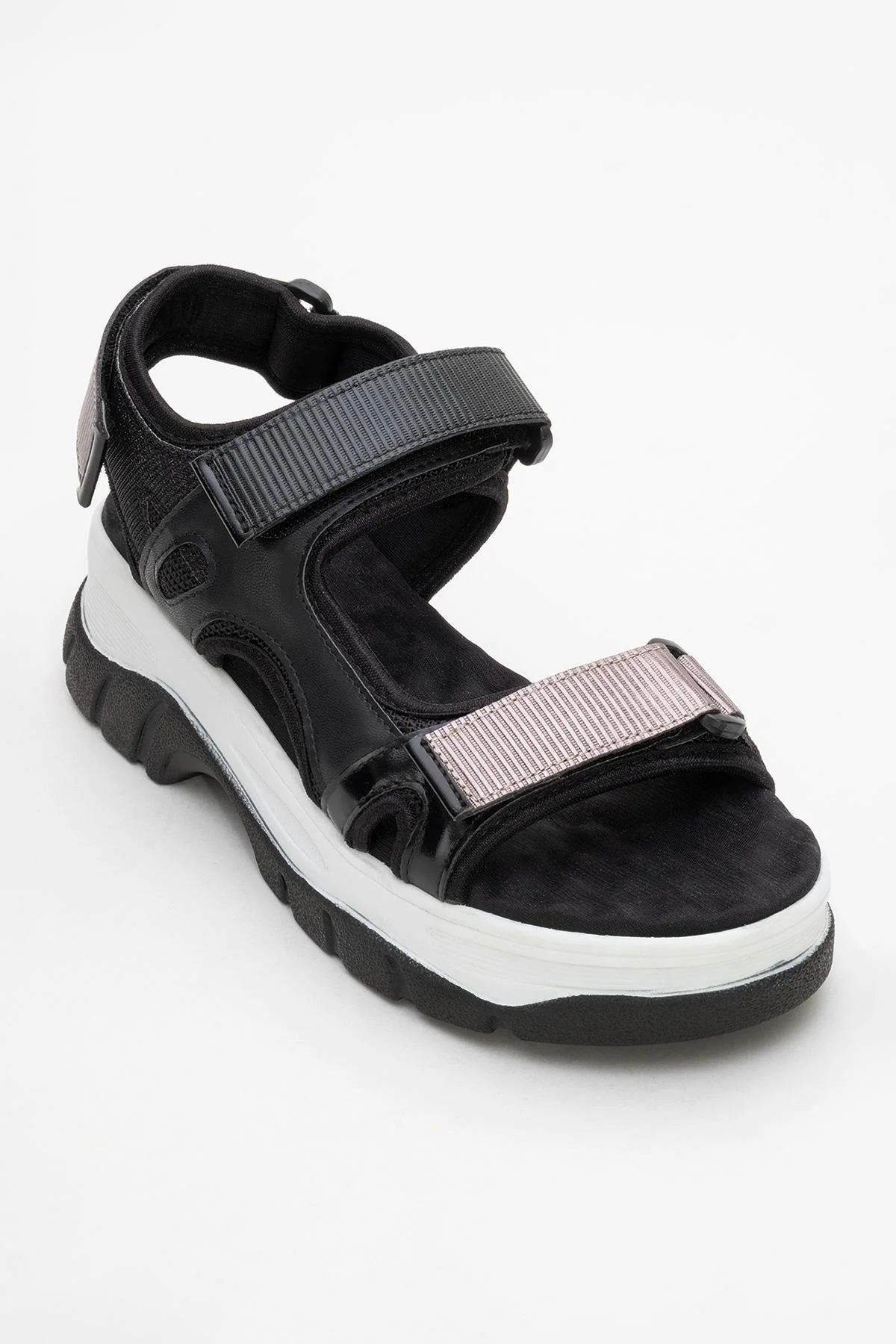 4740 - Black Platinum Strappy Sandal (Women) - Image 3