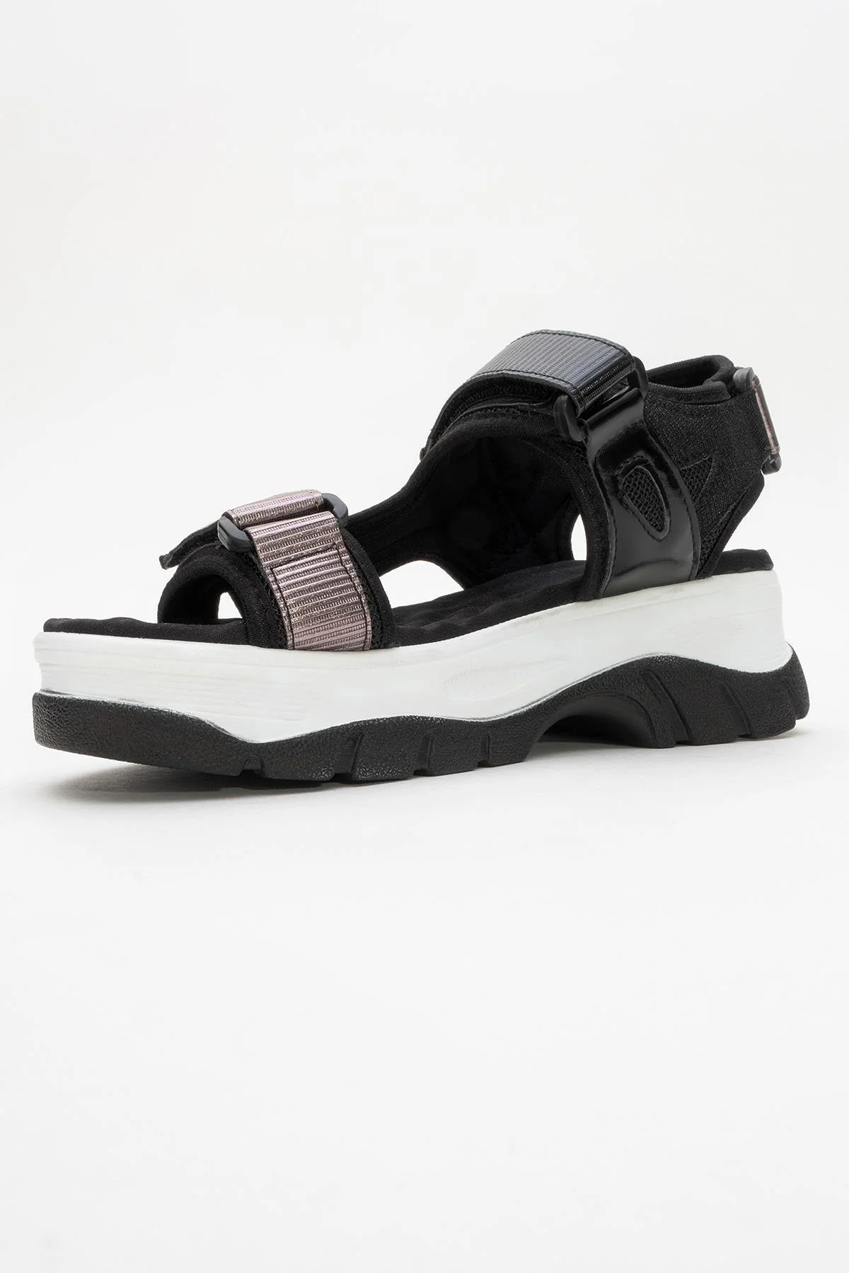4740 - Black Platinum Strappy Sandal (Women) - Image 4