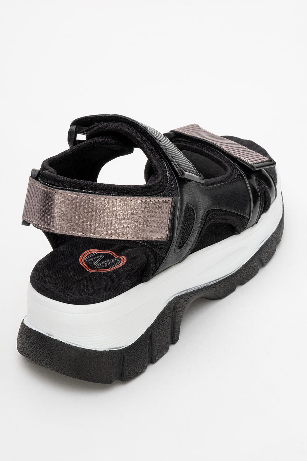 4740 - Black Platinum Strappy Sandal (Women) - Image 5