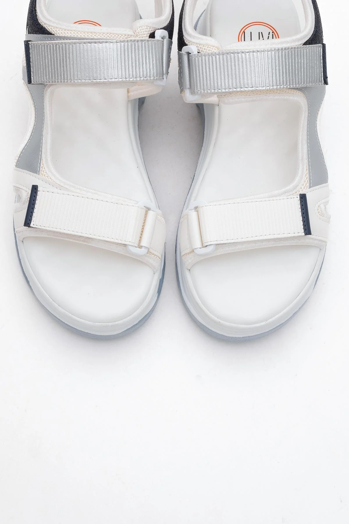 4740 - White-Navy Strap Sandal (Women) - Image 2