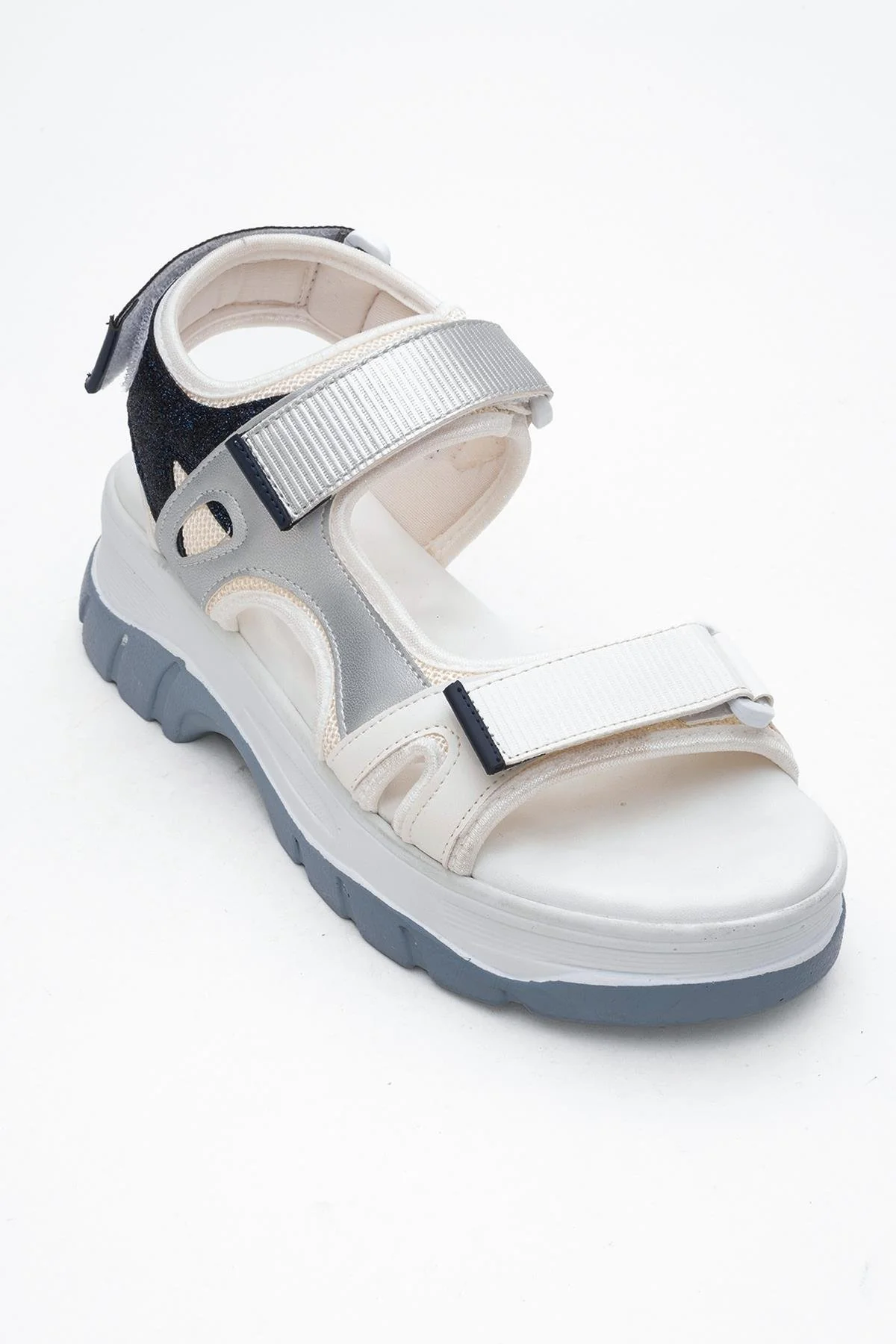 4740 - White-Navy Strap Sandal (Women) - Image 3