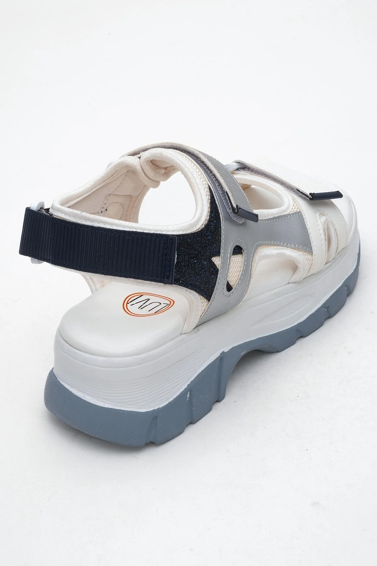 4740 - White-Navy Strap Sandal (Women) - Image 5