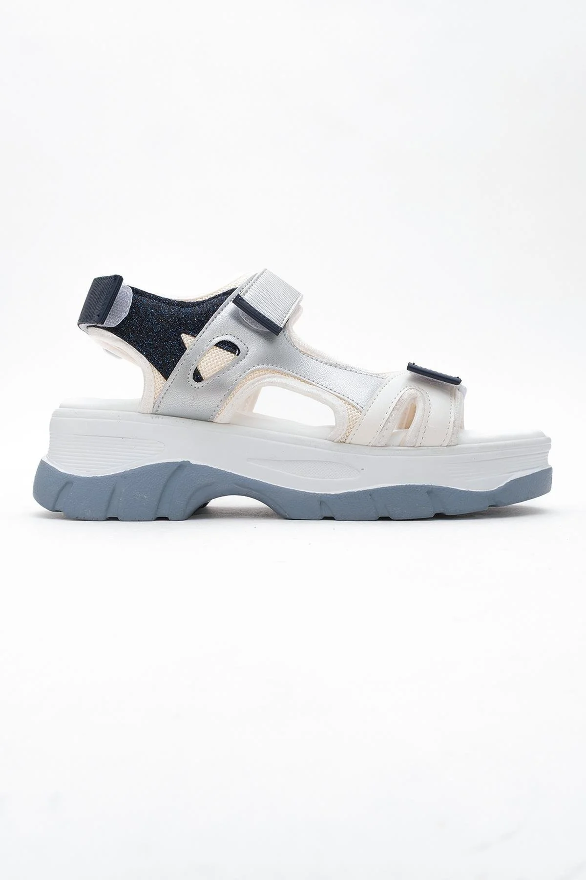 4740 - White-Navy Strap Sandal (Women) - Image 6