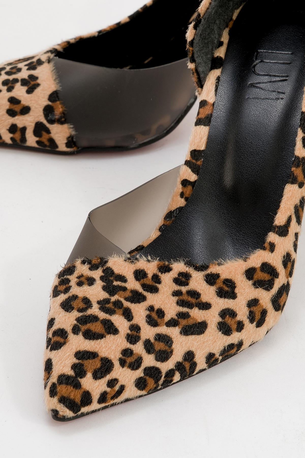 Ursula - Black And Yellow Patterned Heeled Shoe (Women) - Image 3