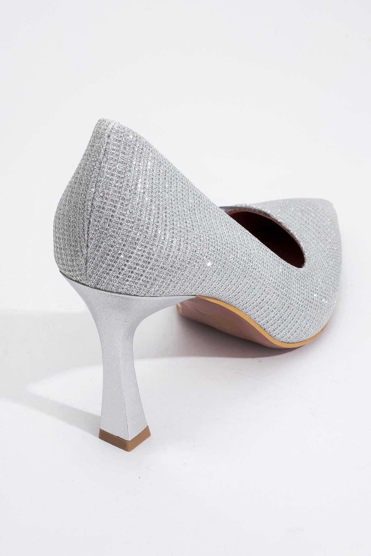 Ursula - Silver Metallic Heeled Shoe (Women) - Image 3