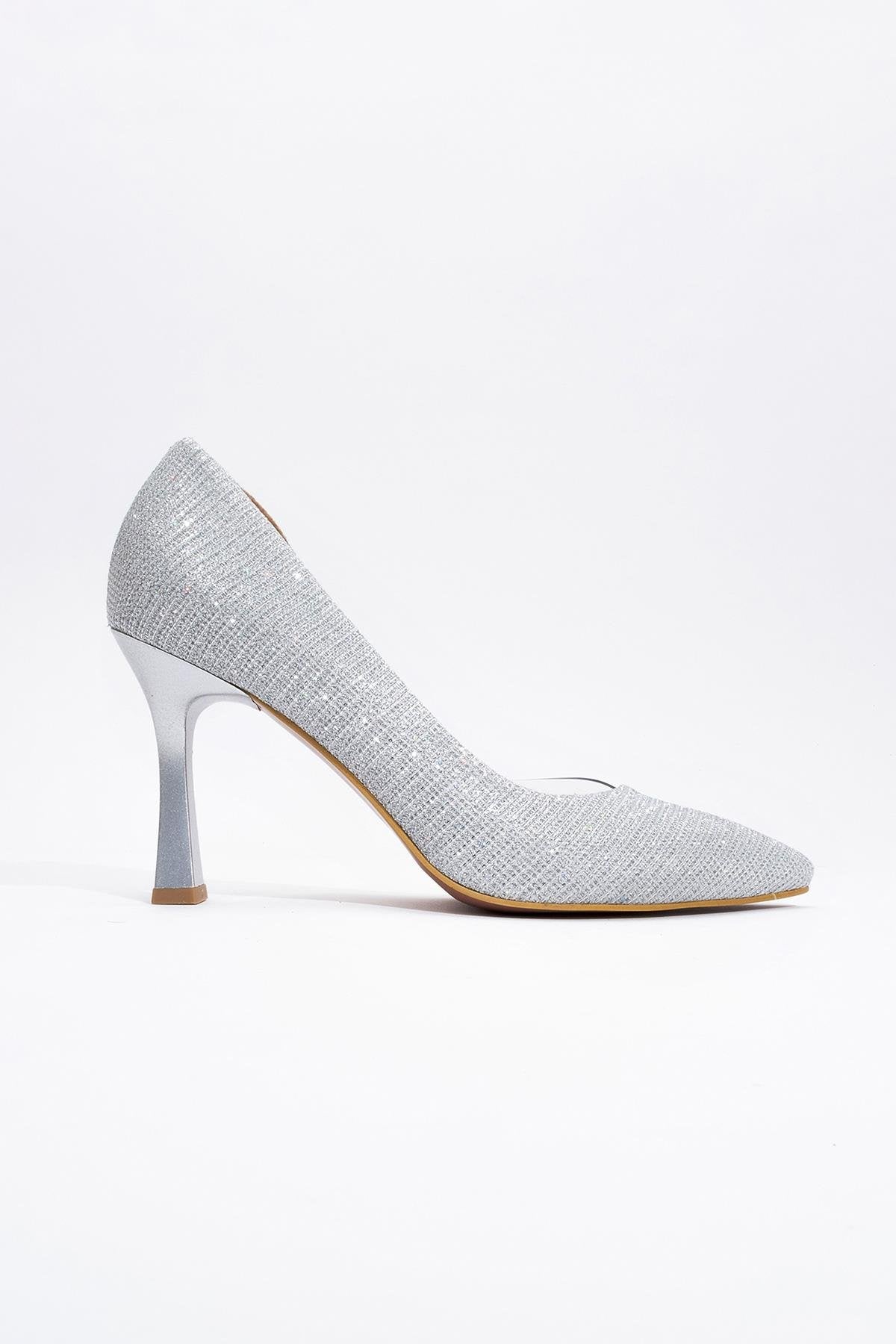 Ursula - Silver Metallic Heeled Shoe (Women) - Image 4