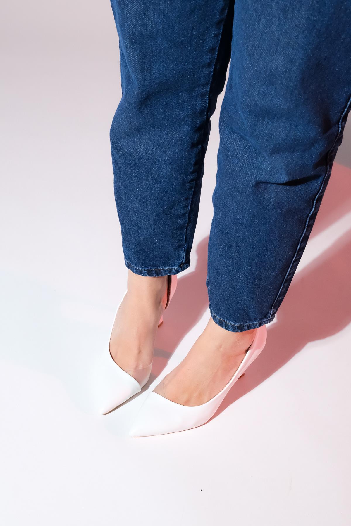 Ursula - White Heeled Shoe (Women) - Image 9