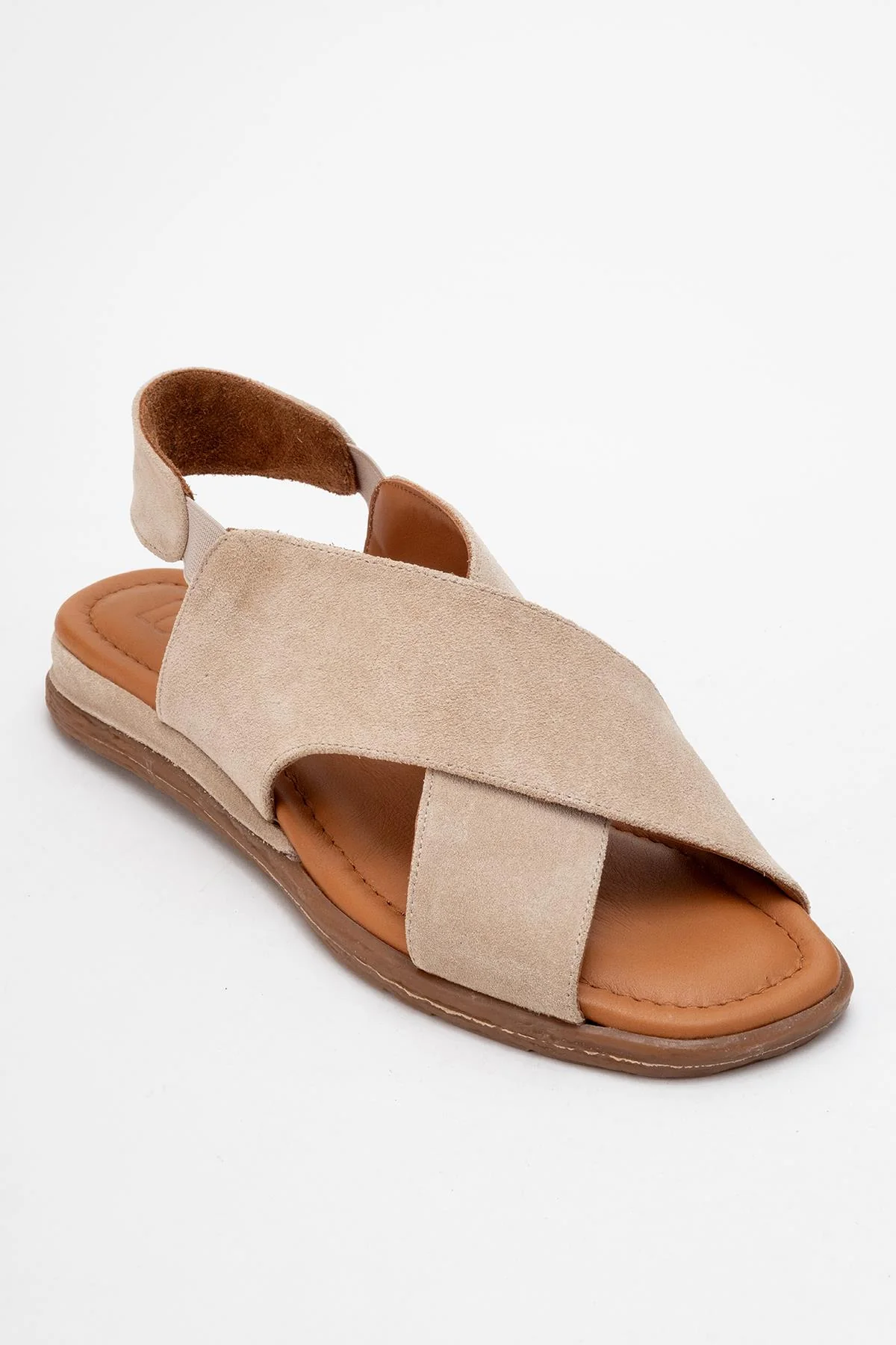 706 - Beige Suede Leather Thong Sandals (Women) - Image 3