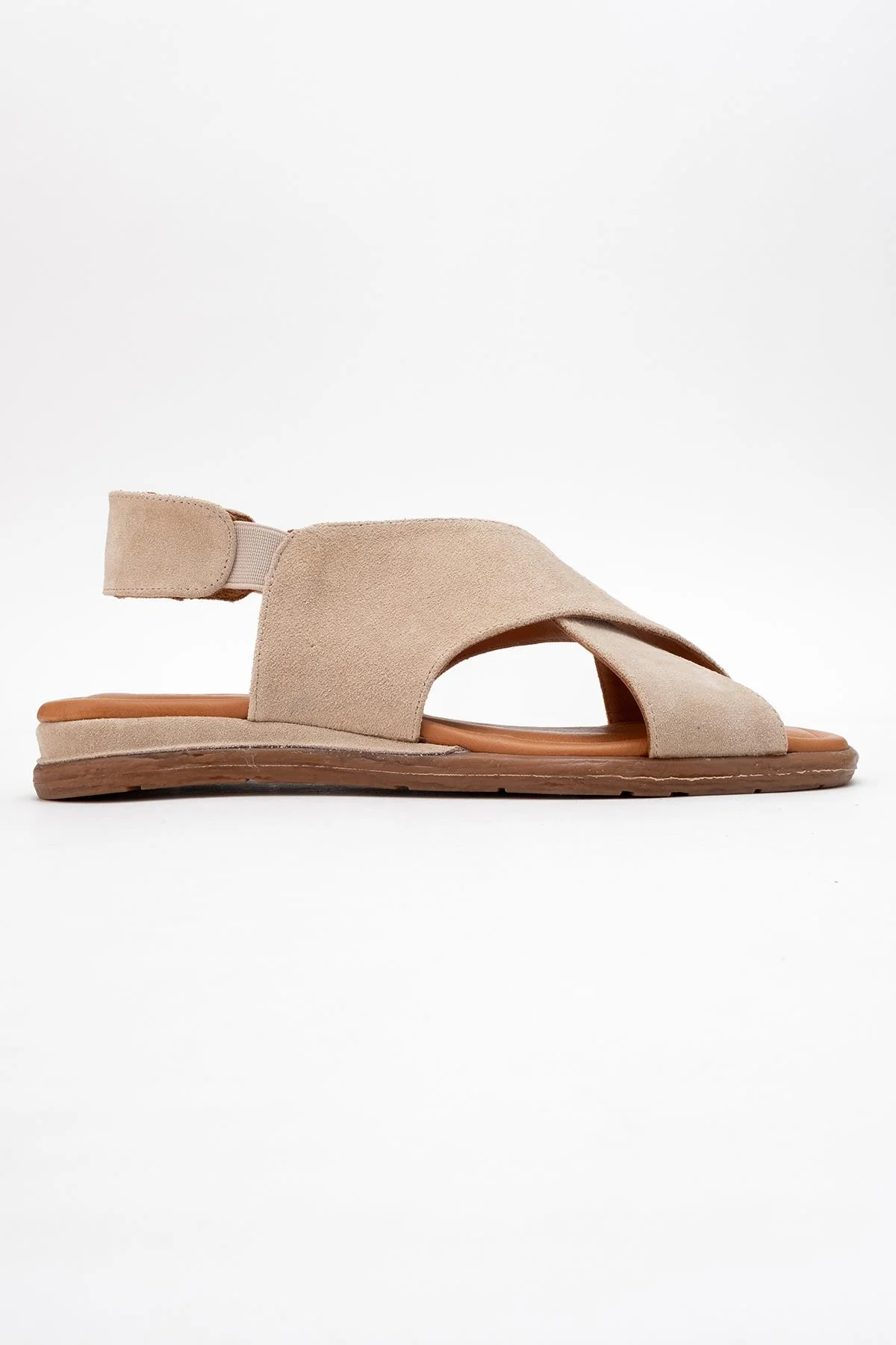 706 - Beige Suede Leather Thong Sandals (Women) - Image 6