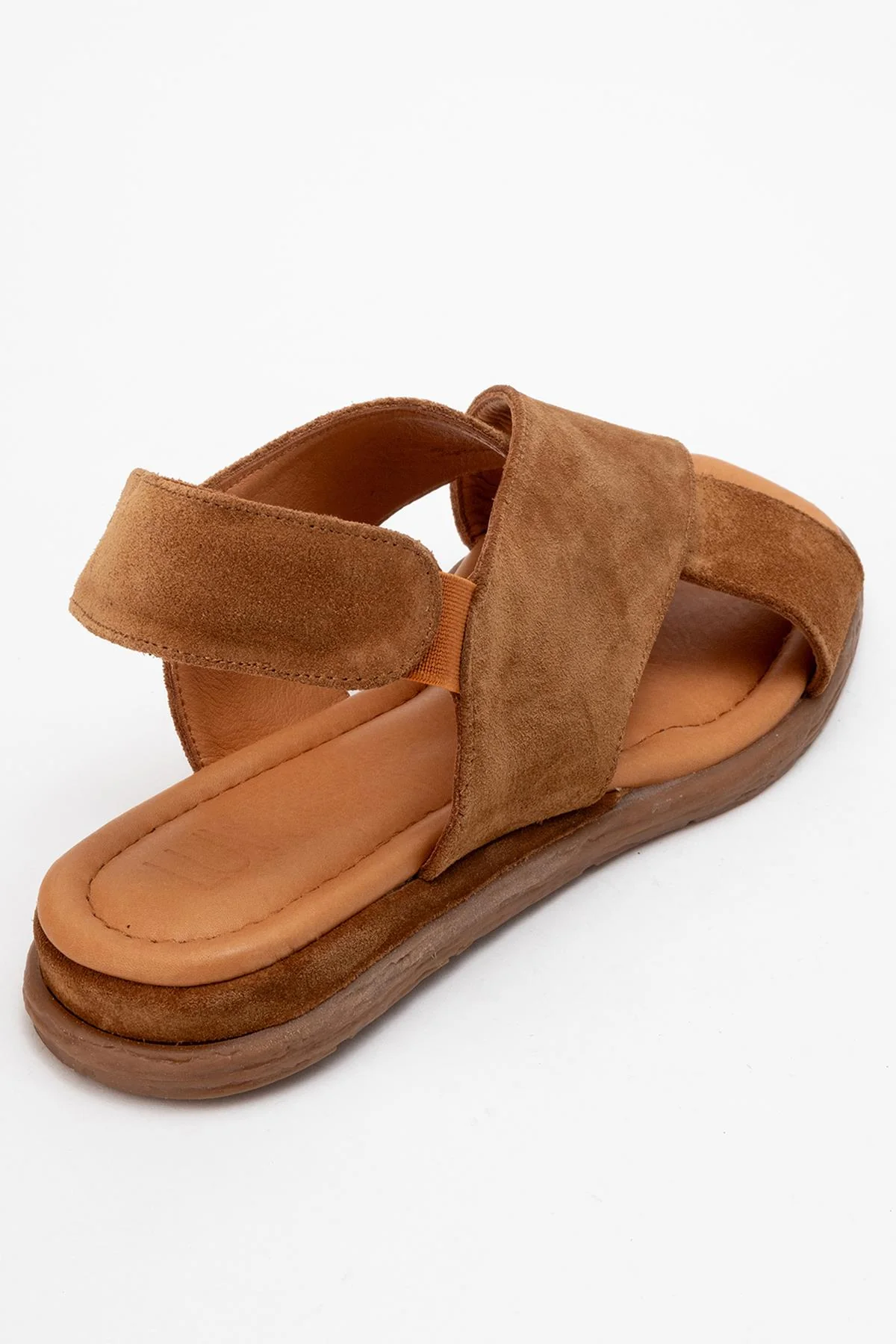 706 - Cognac Brown Leather Thong Sandals (Women) - Image 5