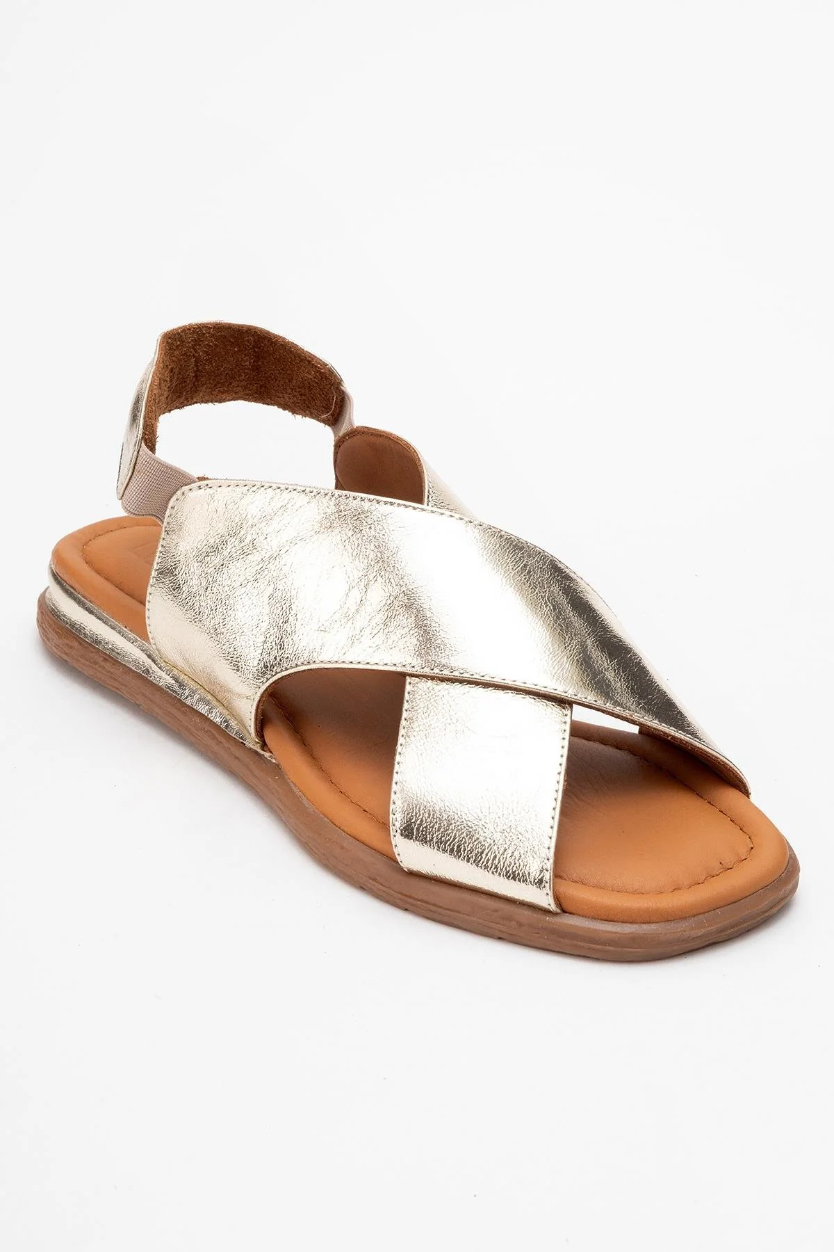 706 - Gold Leather Thong Sandals (Women) - Image 3
