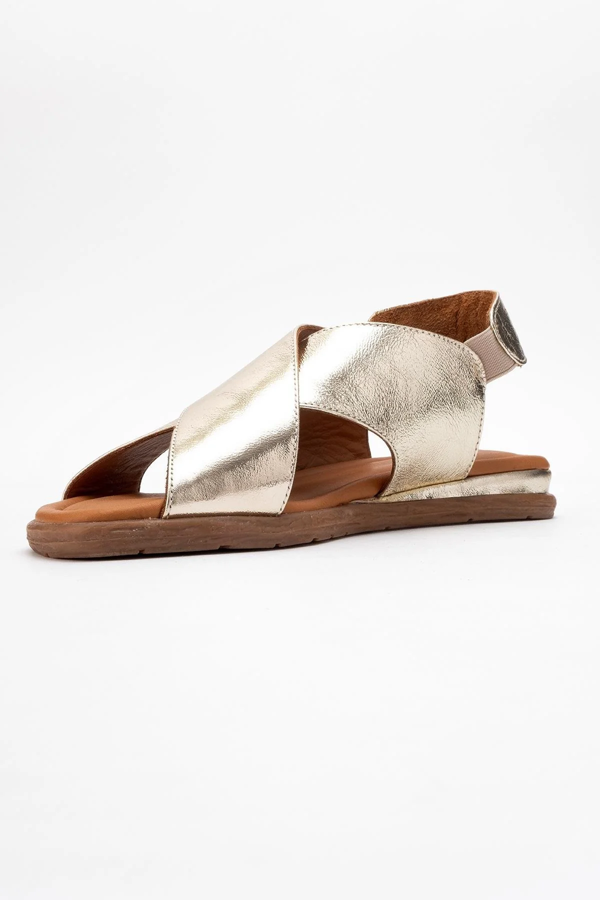 706 - Gold Leather Thong Sandals (Women) - Image 4