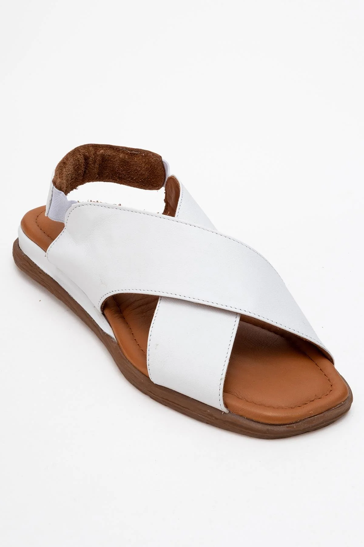 706 - White Leather Thong Sandals (Women) - Image 3
