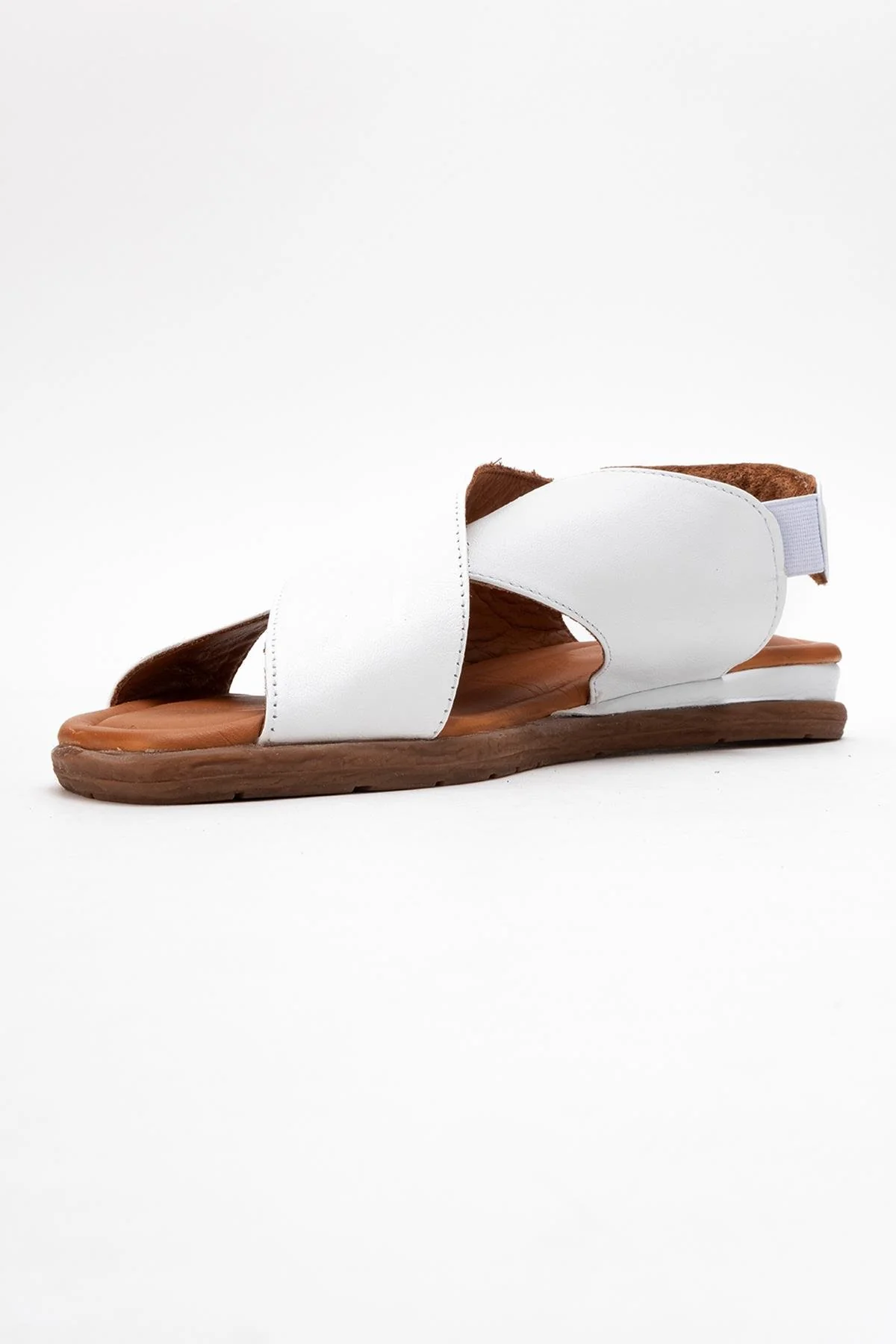 706 - White Leather Thong Sandals (Women) - Image 4