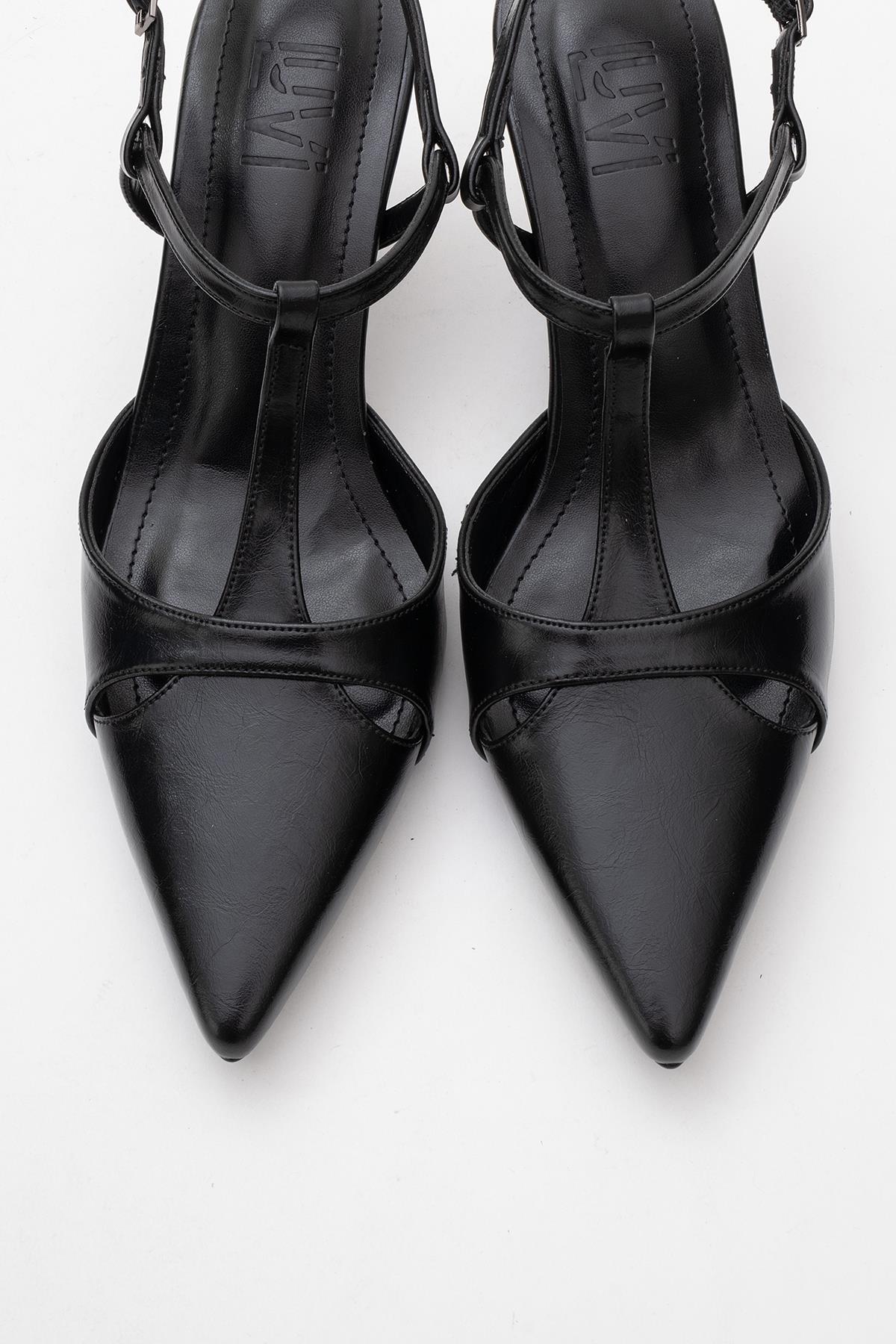 Abelia - Black Slim Heel Pump (Women) - Image 2