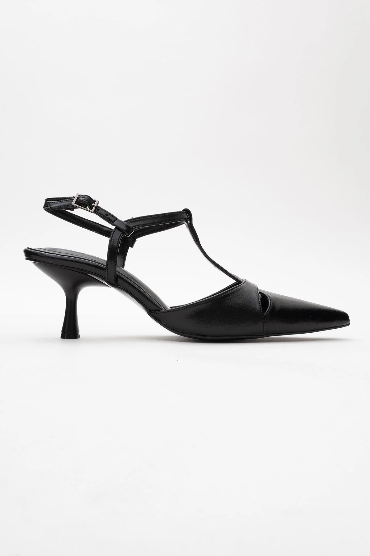 Abelia - Black Slim Heel Pump (Women) - Image 6