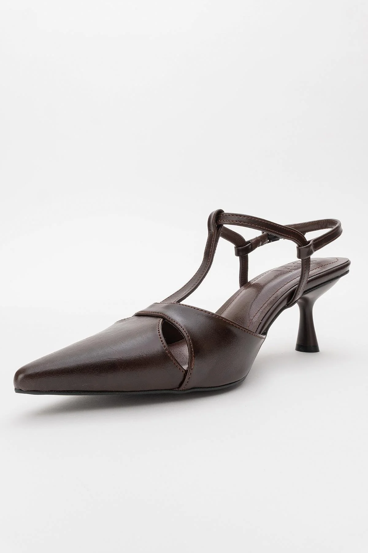 Abelia - Brown Stiletto Heel Shoe (Women) - Image 4