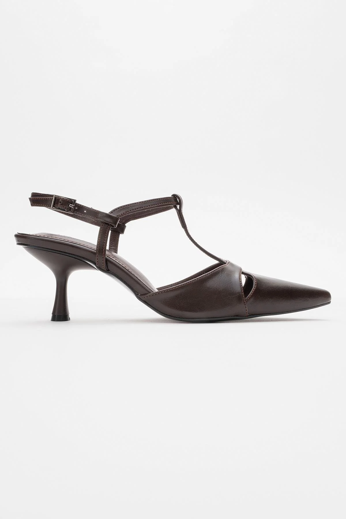 Abelia - Brown Stiletto Heel Shoe (Women) - Image 6