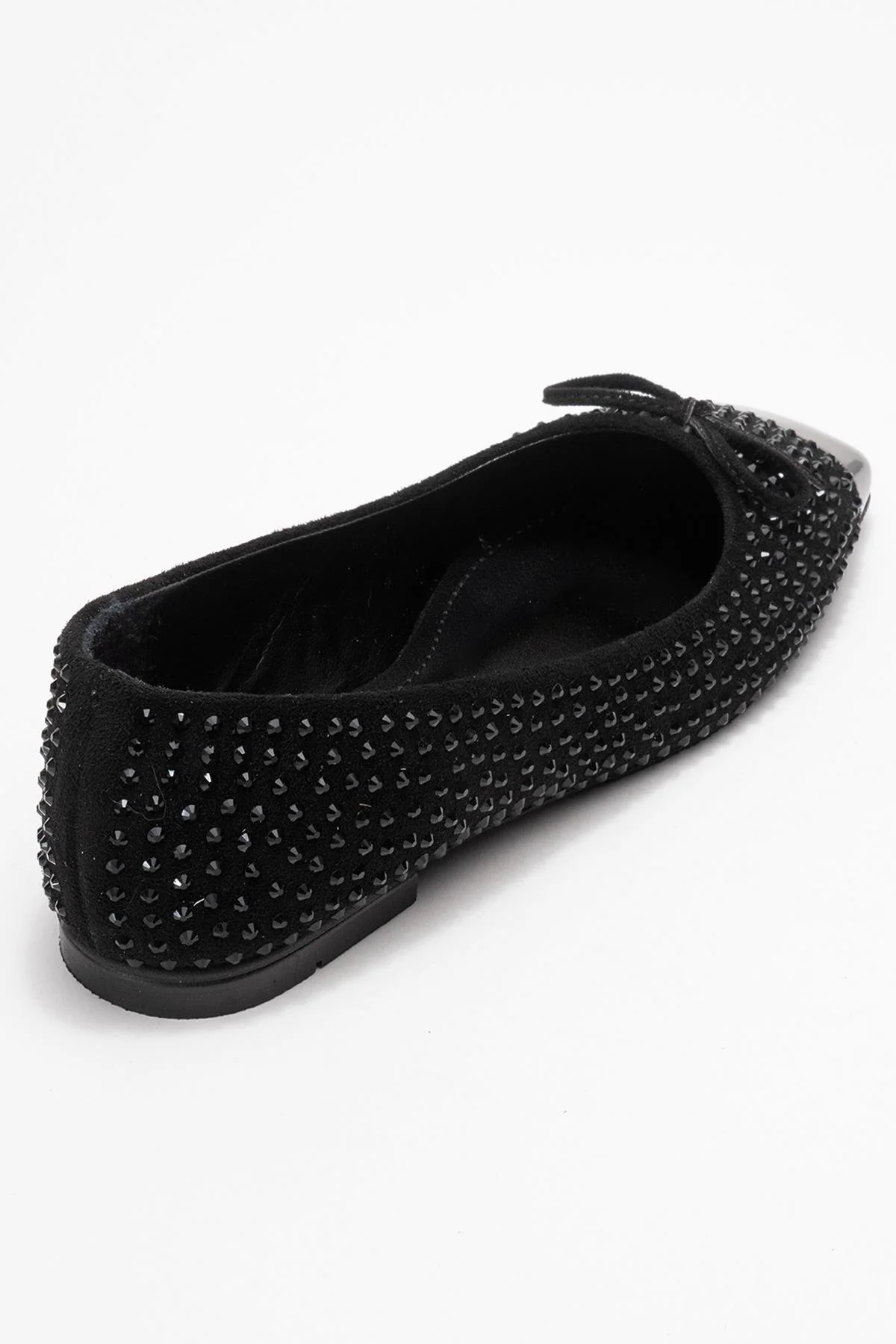 Abra - Black Stone-Embellished Bow Ballet Flat (Women) - Image 5
