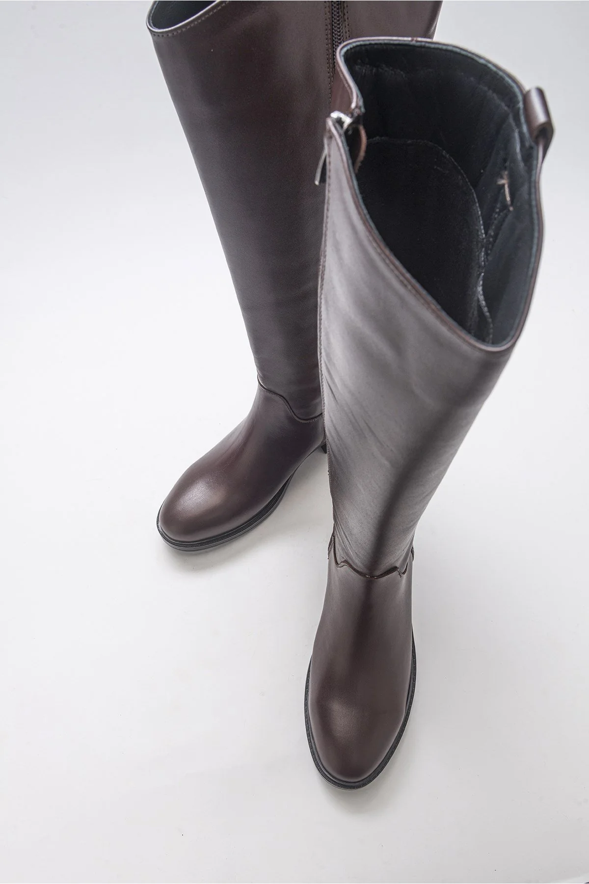 Acro Brown Leather Heeled Boot (Women) - Image 4