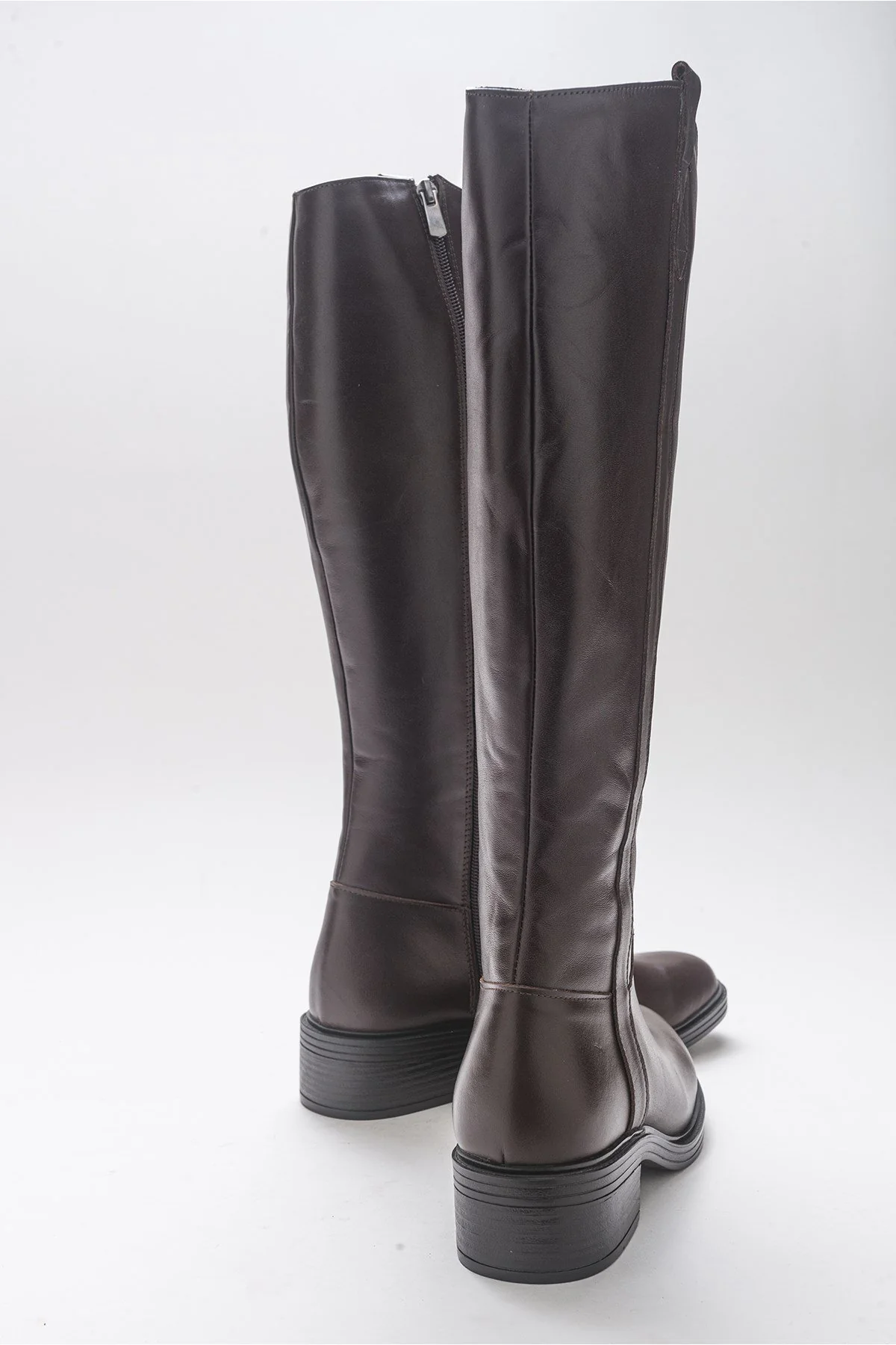 Acro Brown Leather Heeled Boot (Women) - Image 6