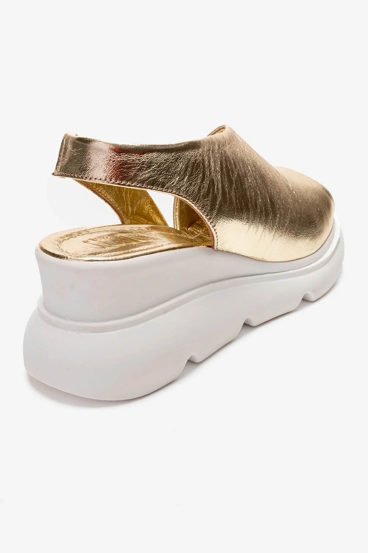 AGUSTO - Gold Genuine Leather Wedge Heel Sandal (Women) - Image 5