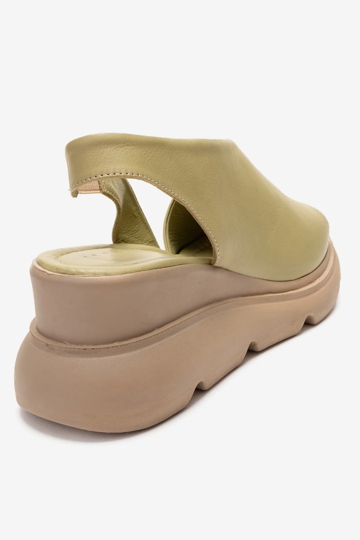 AGUSTO - Green Genuine Leather Wedge Heel Sandal (Women) - Image 5