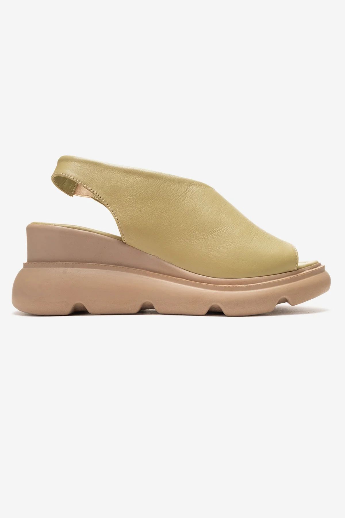 AGUSTO - Green Genuine Leather Wedge Heel Sandal (Women) - Image 6