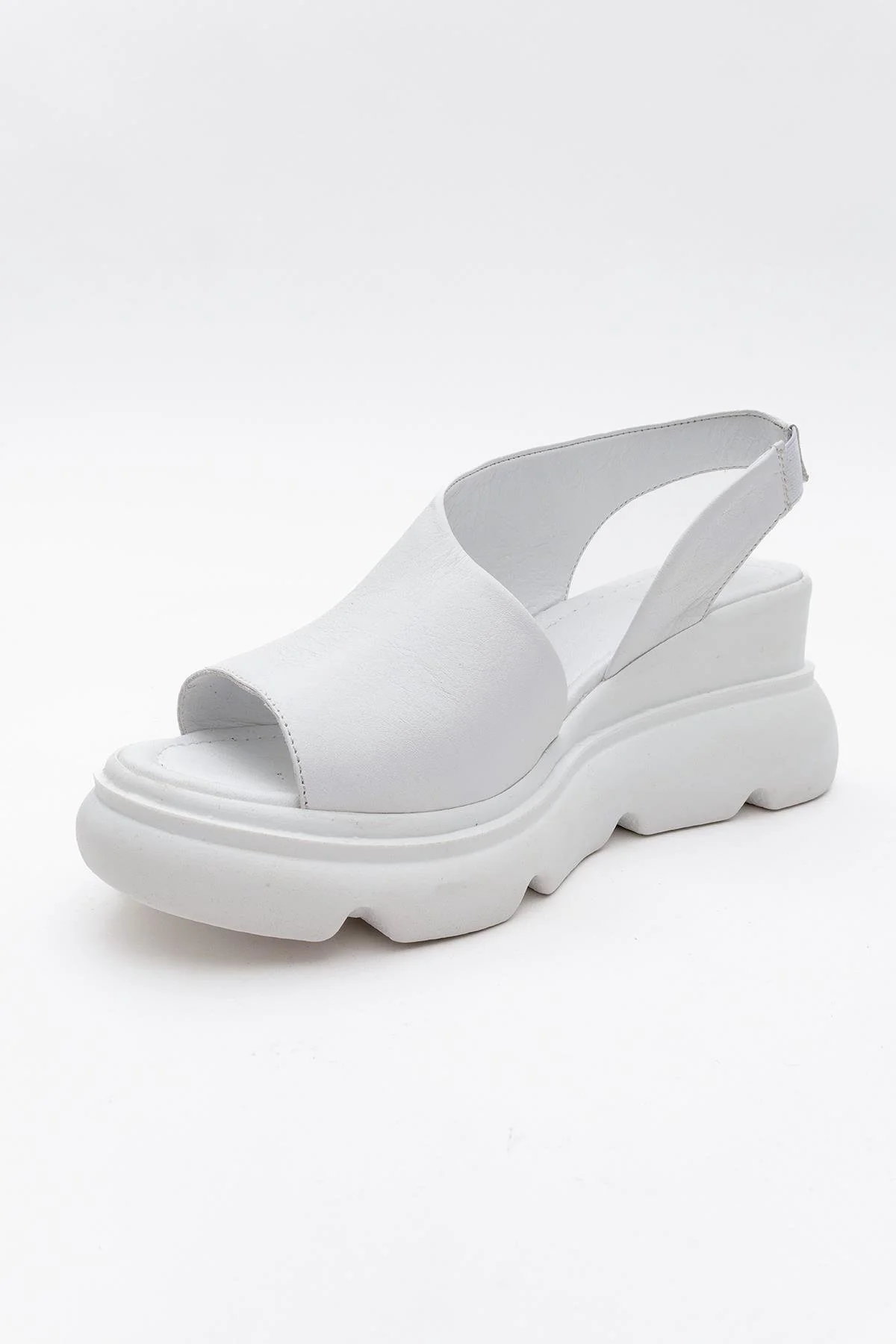 Agusto - White Leather Platform Sandal (Women) - Image 3
