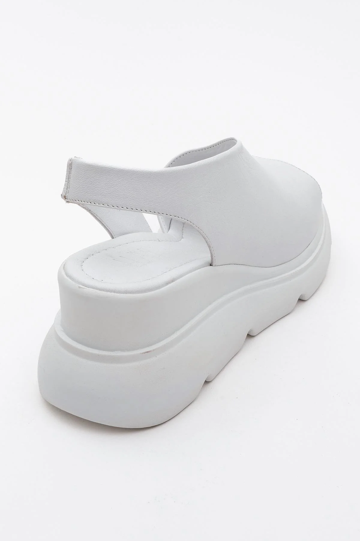 Agusto - White Leather Platform Sandal (Women) - Image 4