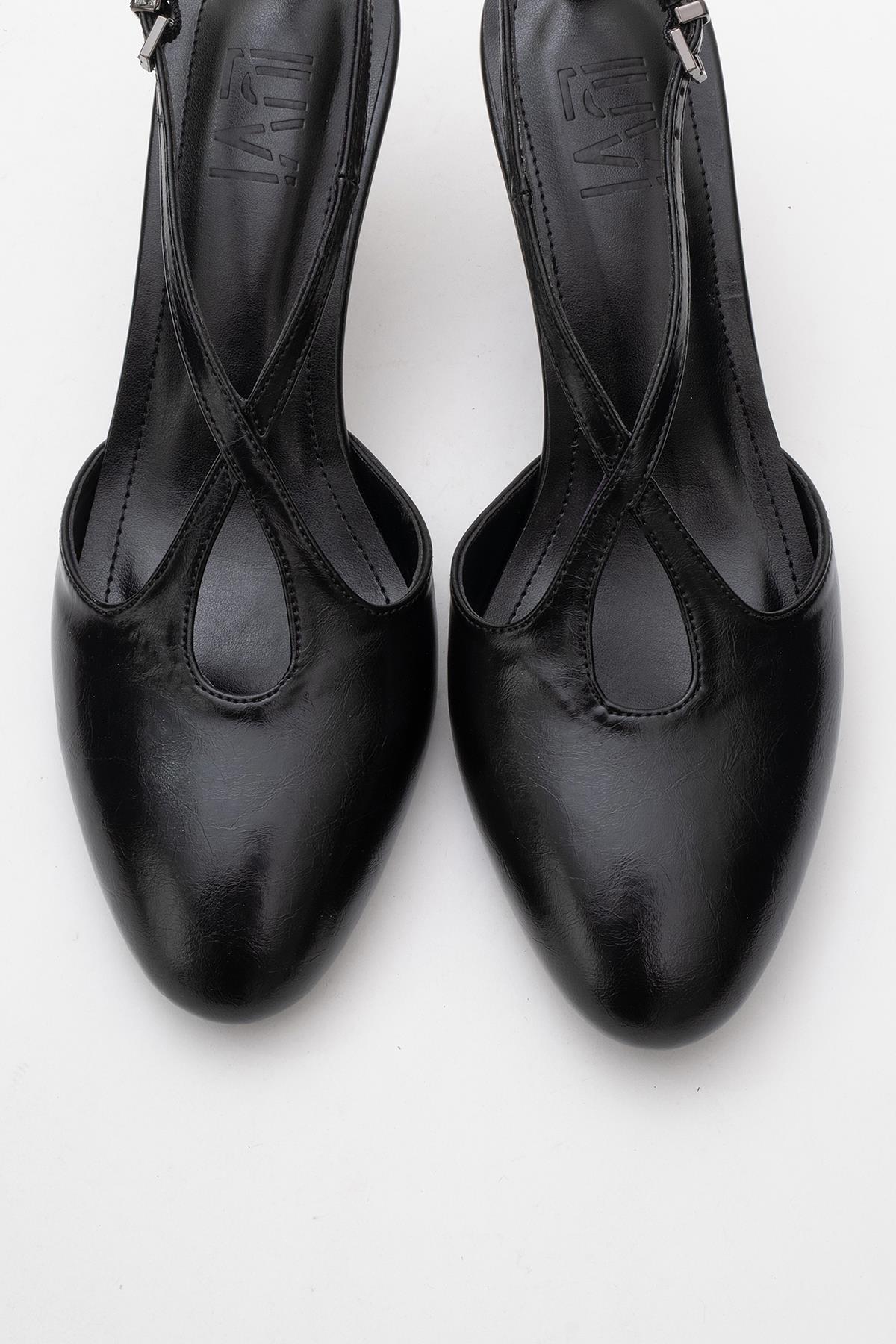 Agves - Black Heeled Sandal (Women) - Image 2