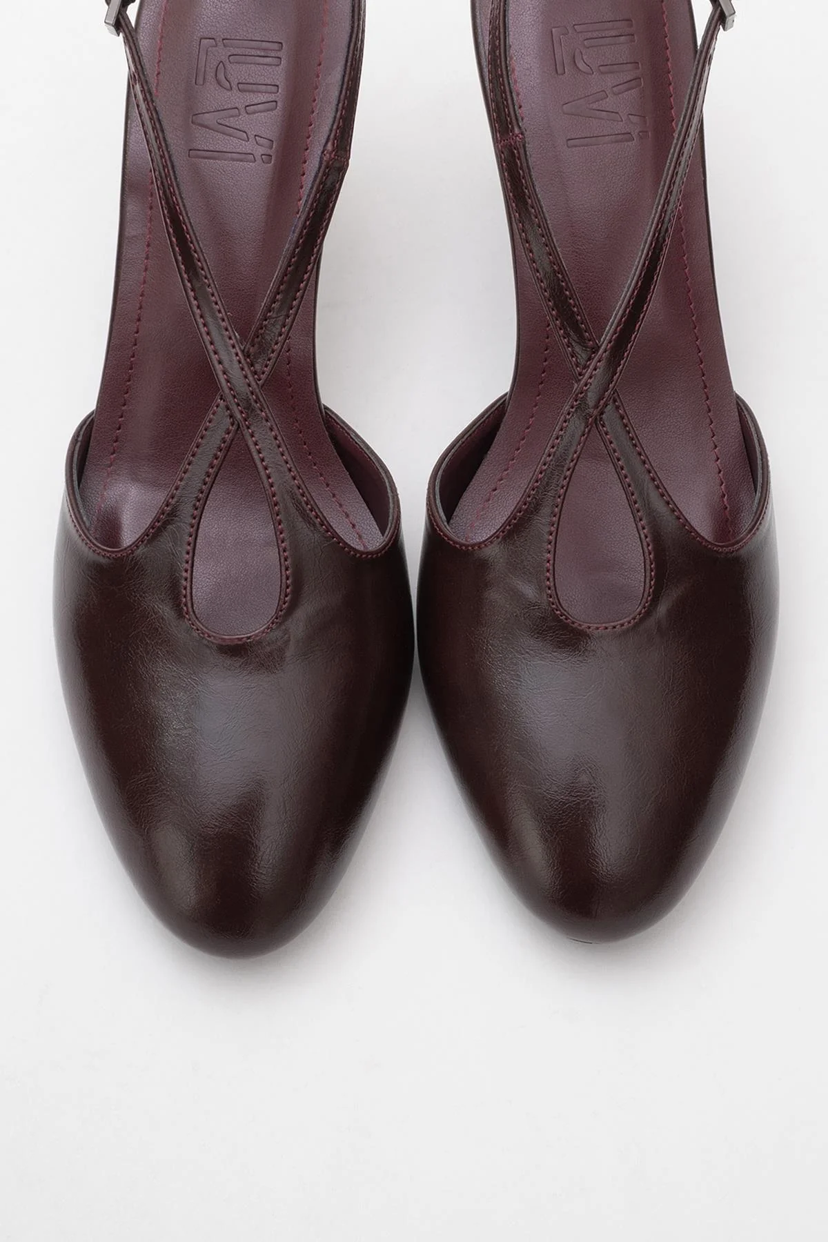 Agves - Burgundy Heeled Sandal (Women) - Image 2