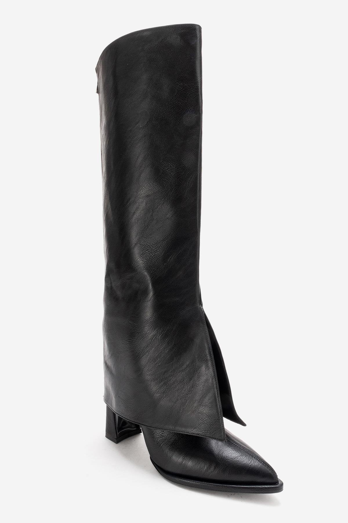 AJA - Black Block Heel Boot (Women) - Image 9