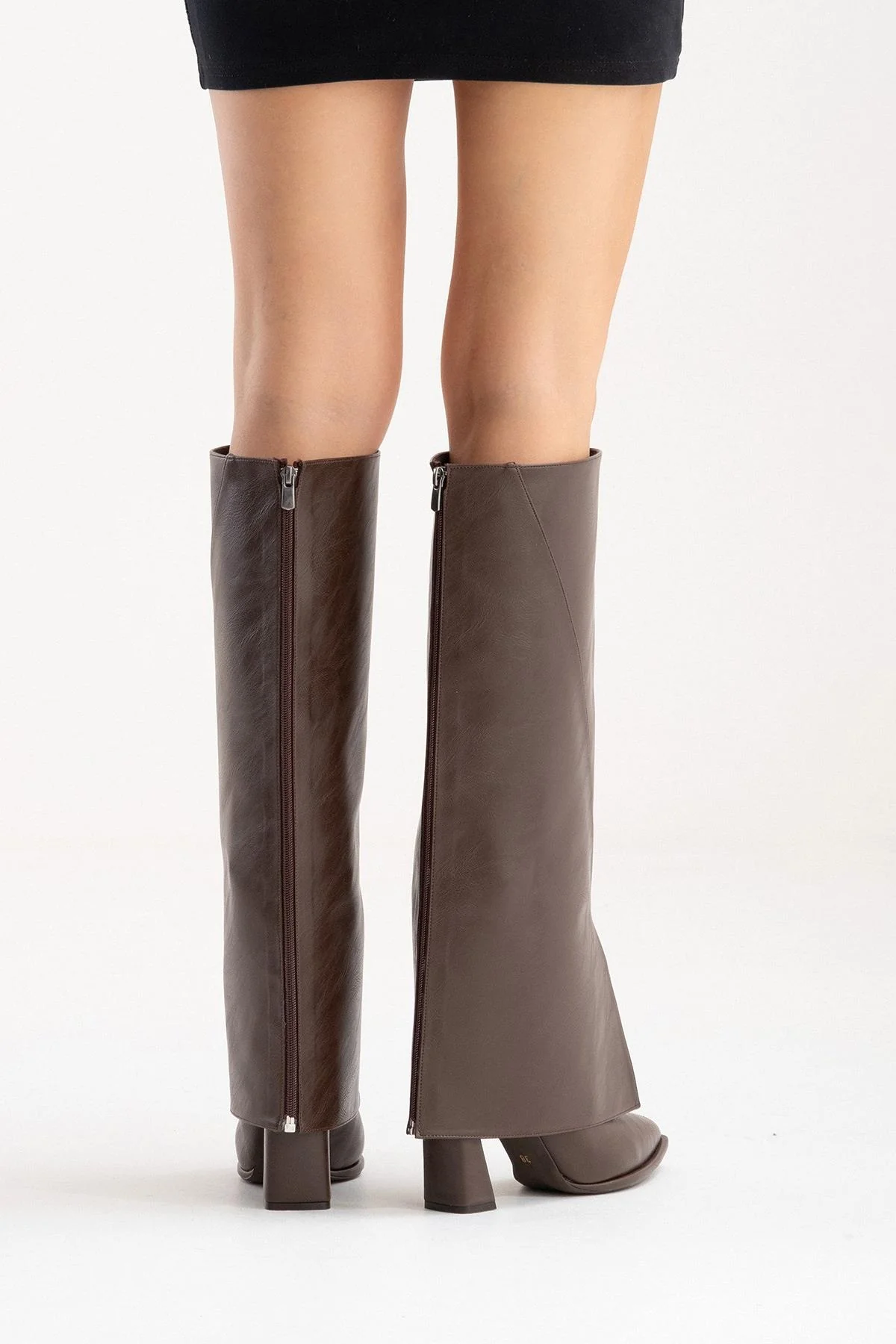 AJA - Brown Block Heel Boot (Women) - Image 10
