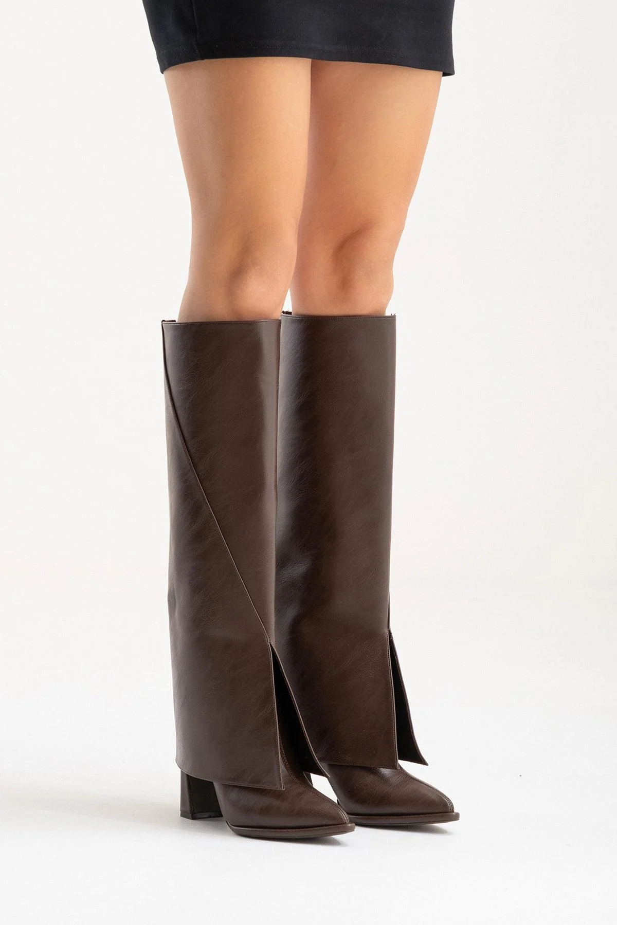 AJA - Brown Block Heel Boot (Women) - Image 2