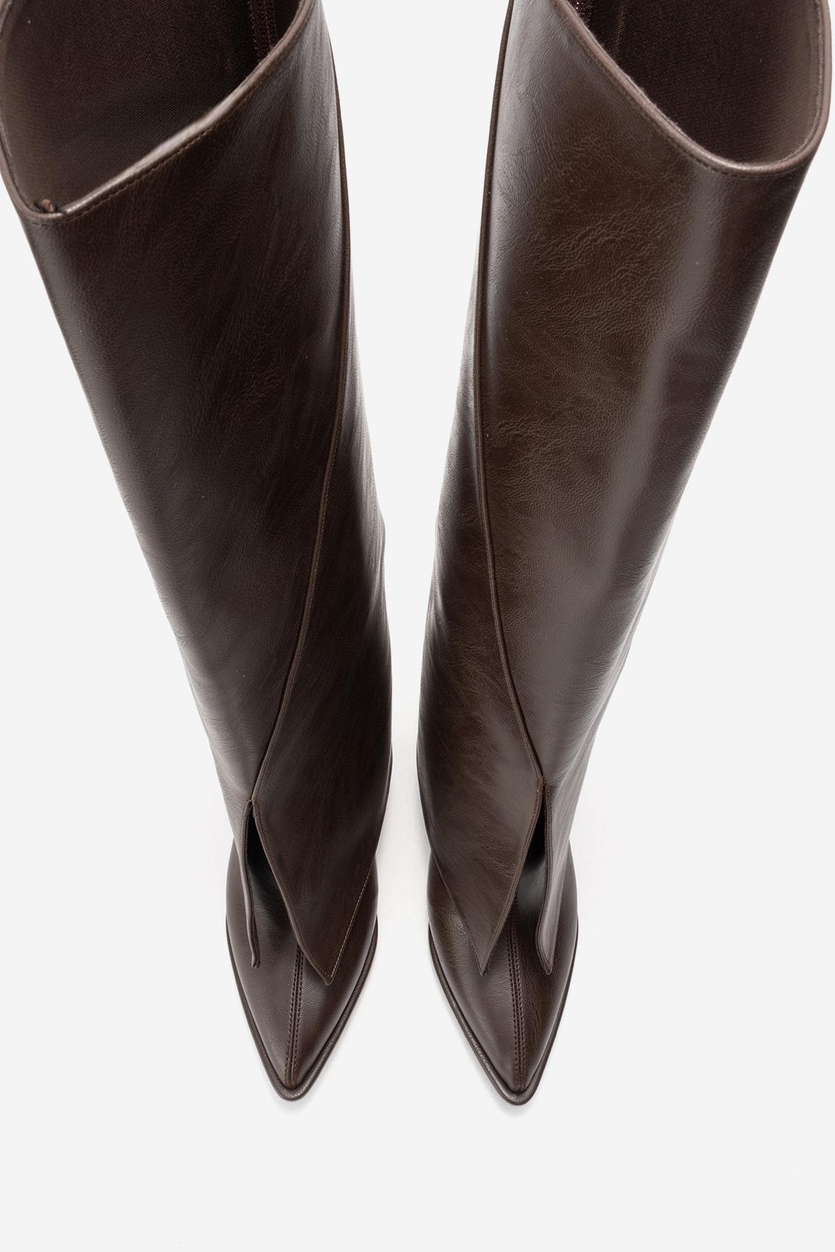 AJA - Brown Block Heel Boot (Women) - Image 6
