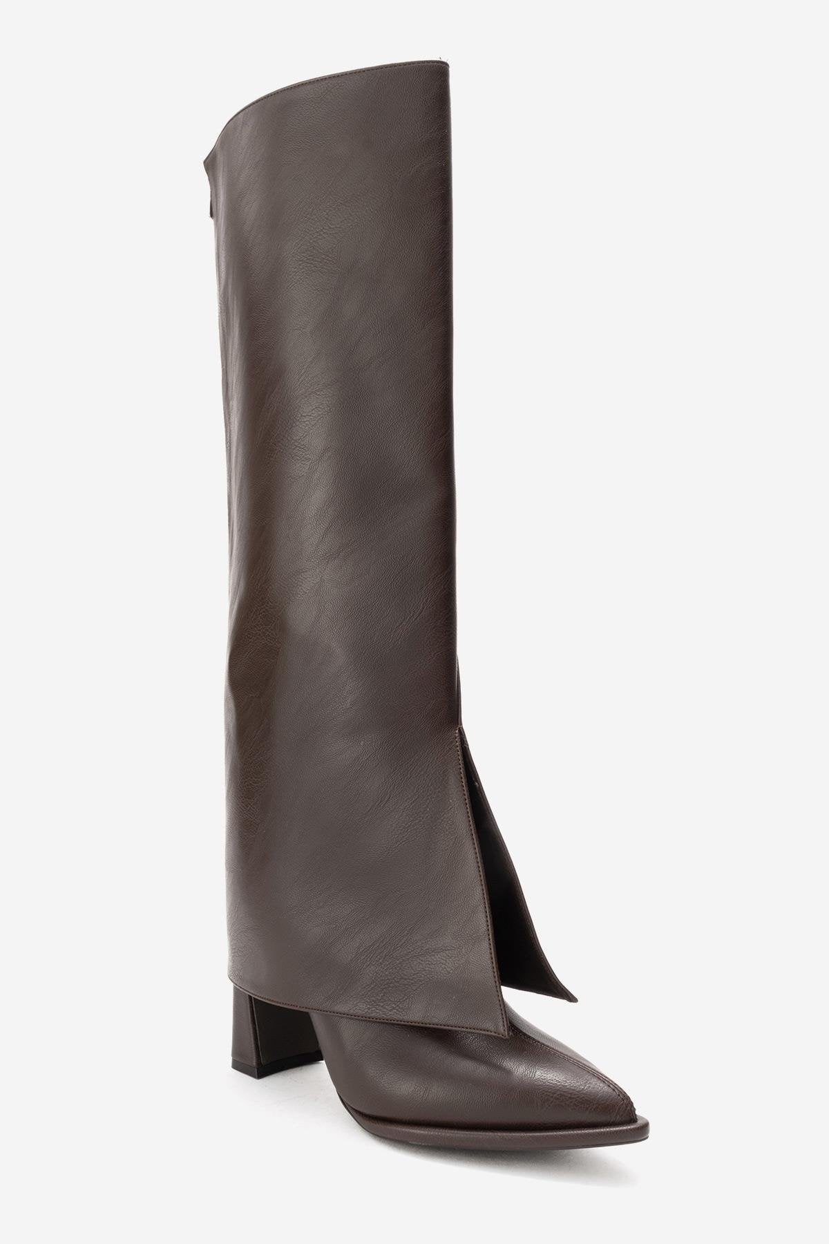 AJA - Brown Block Heel Boot (Women) - Image 7