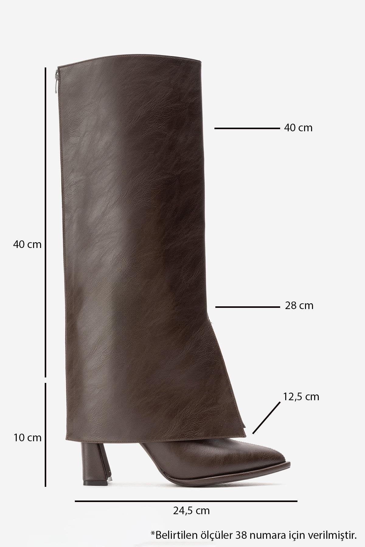 AJA - Brown Block Heel Boot (Women) - Image 8